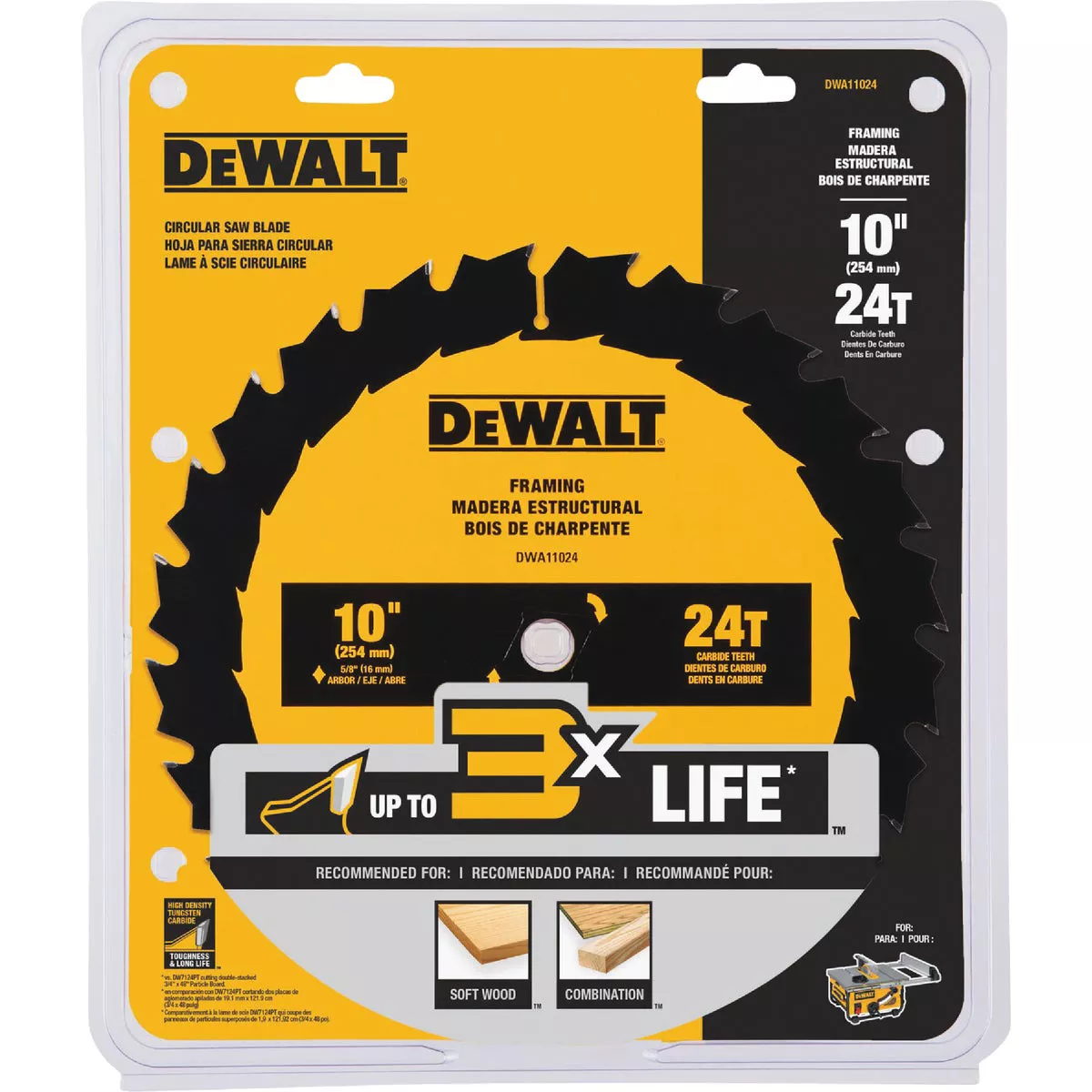 DEWALT 10 In. 24-Tooth General Purpose Circular Saw Blade