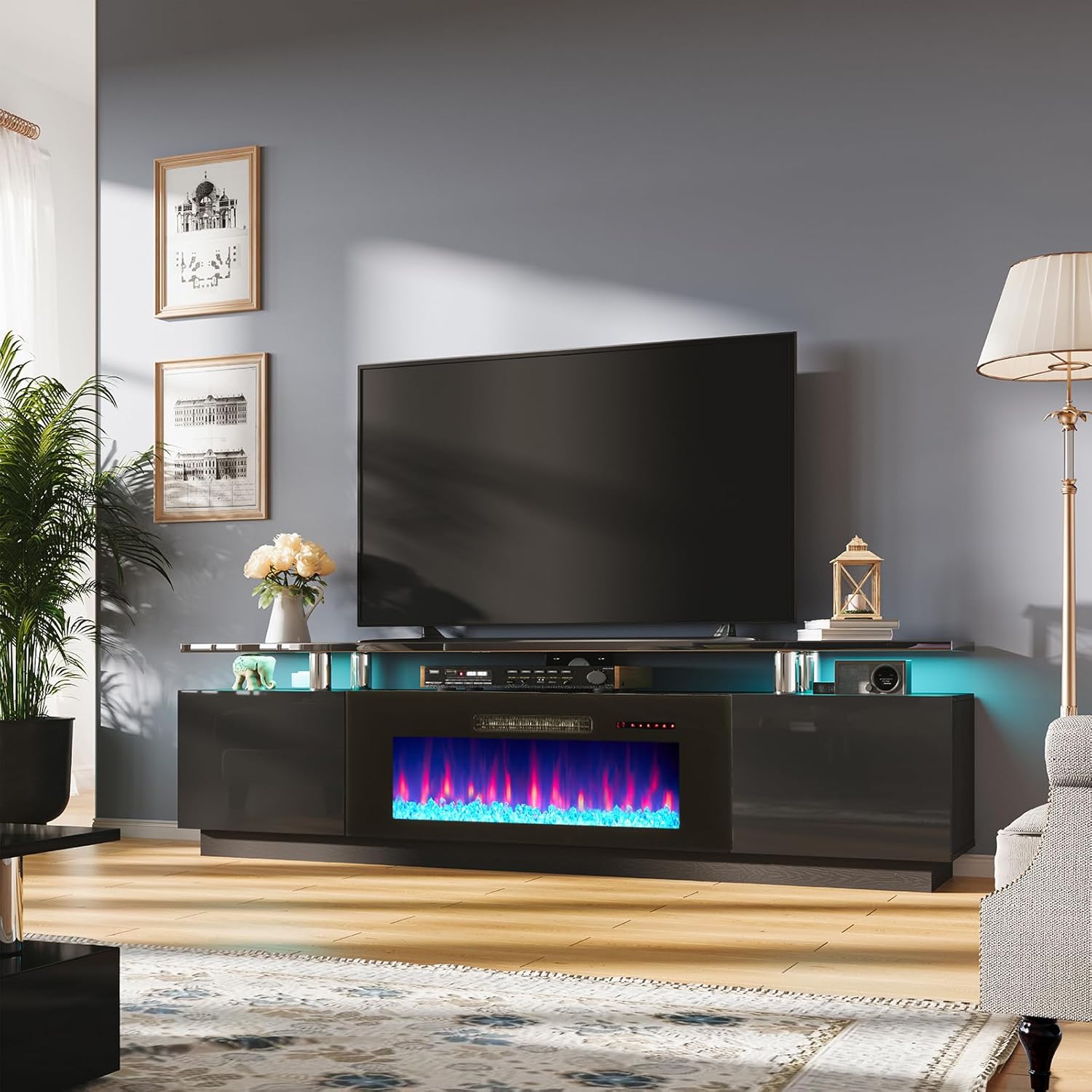 AMERLIFE Fireplace TV Stand with 40