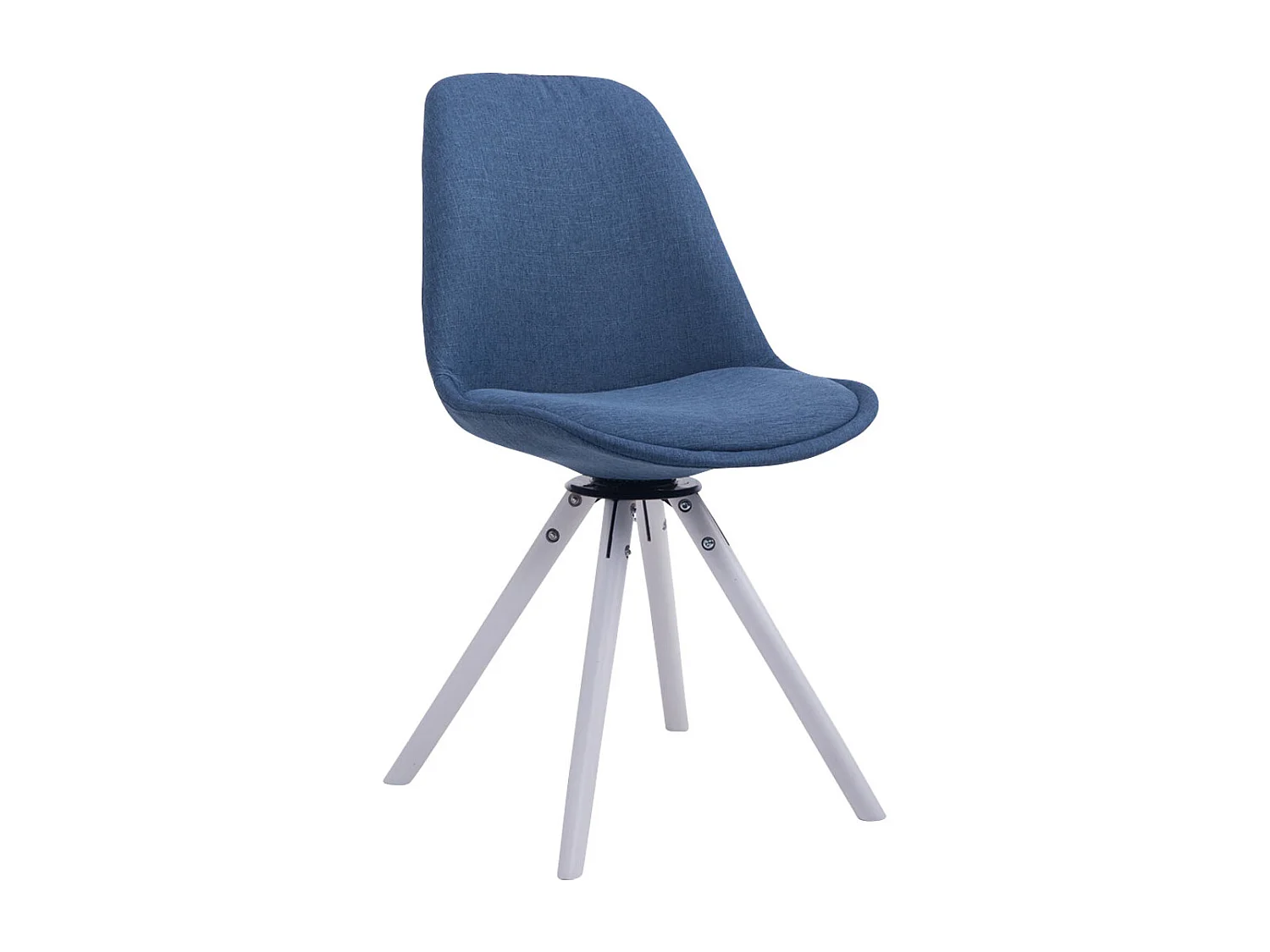 Chaise de conférence - Tissu & Blanc - Bleu - Troyes