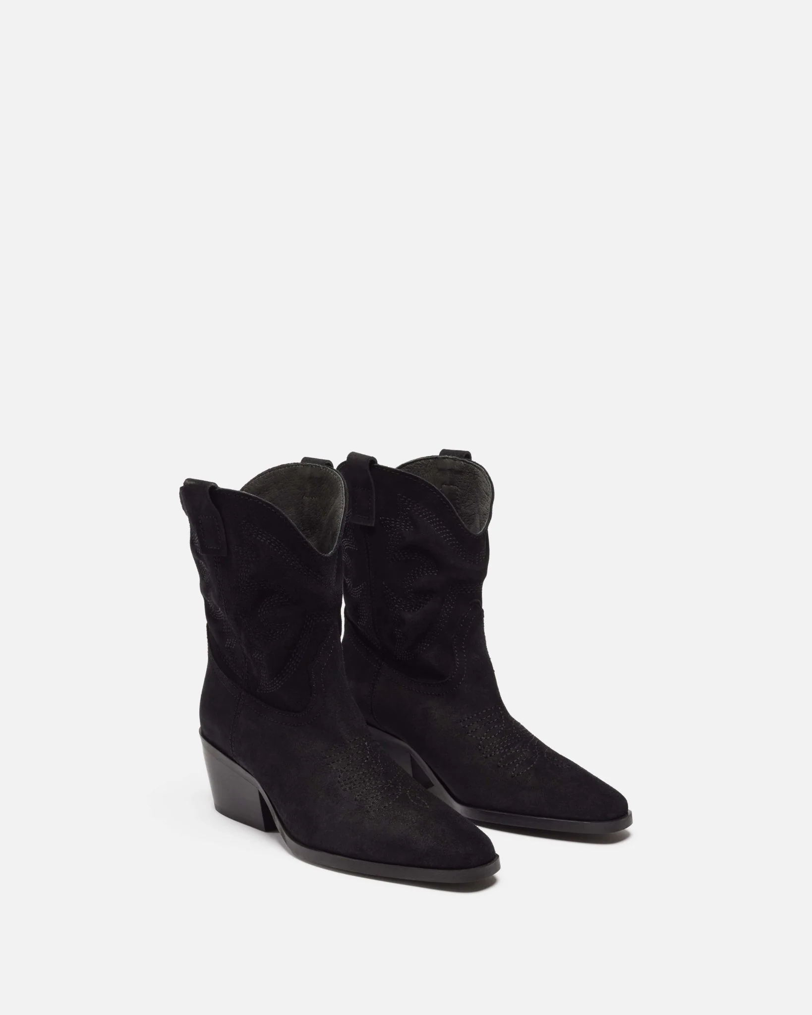 BOTTINES LIREYNE/VEL - En cuir velours à talons noir