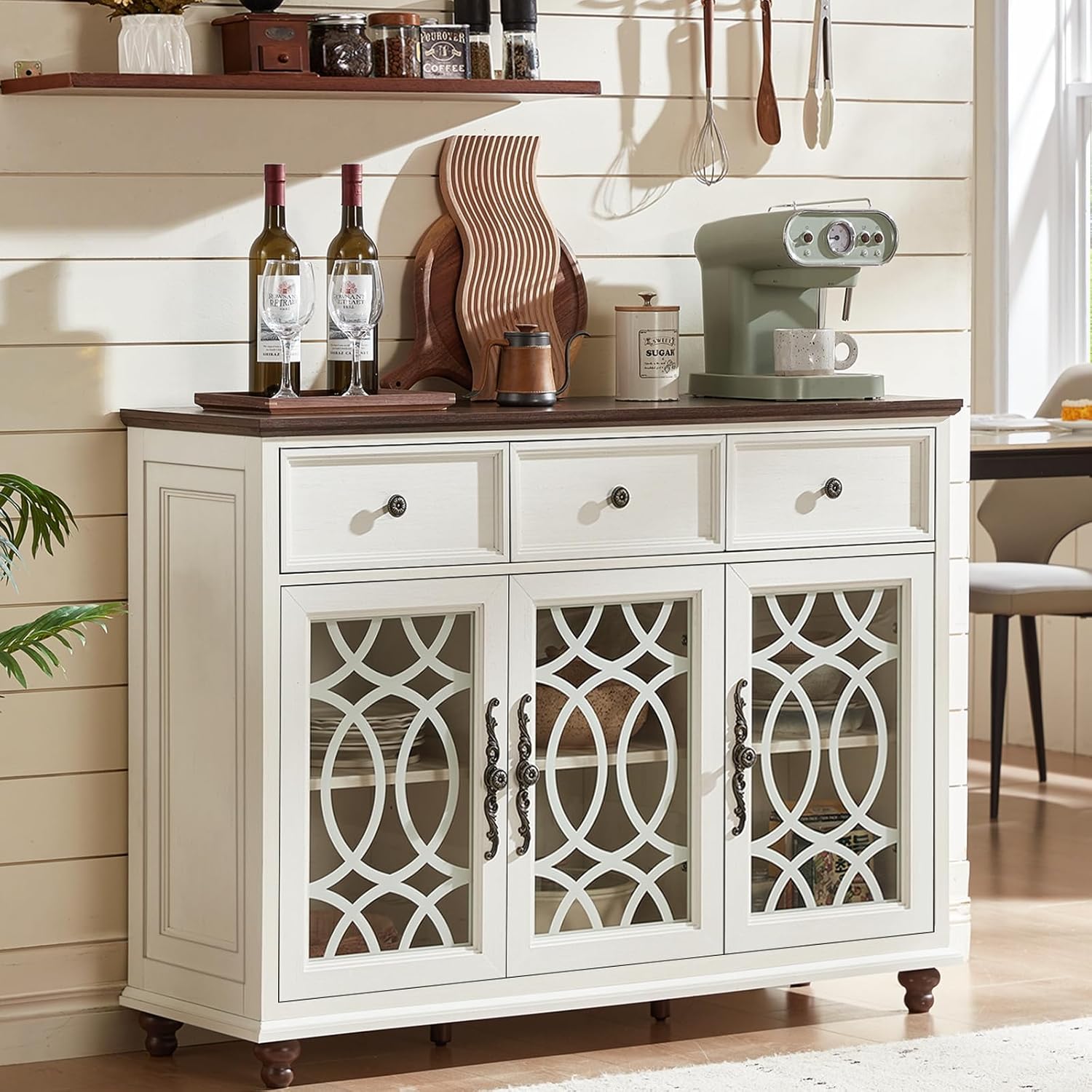 Joaxswe Farmhouse Sideboard Buffet Cabinet with Storage,48