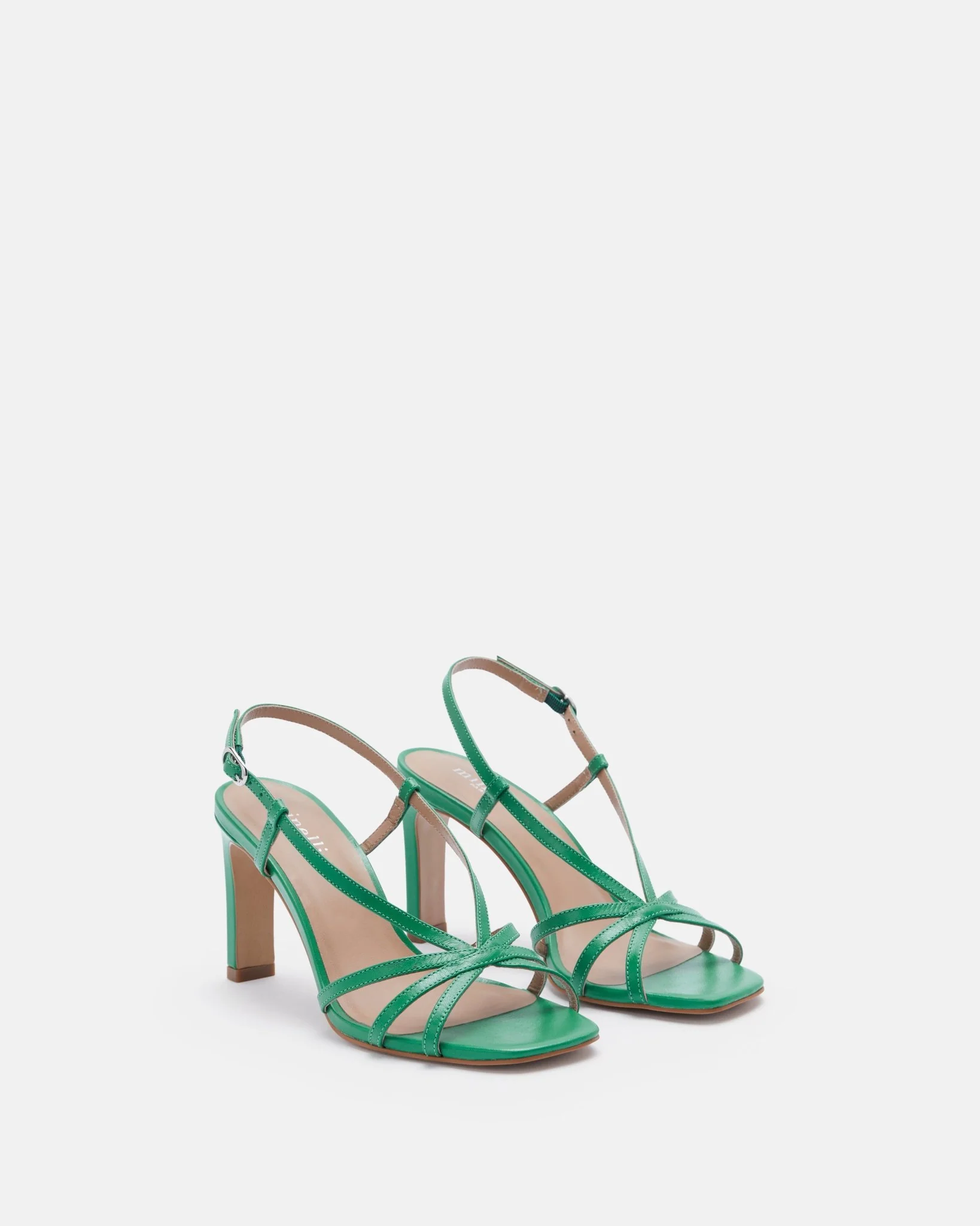SANDALES KAULI/LIS JADE - Sandales jade cuir à talons