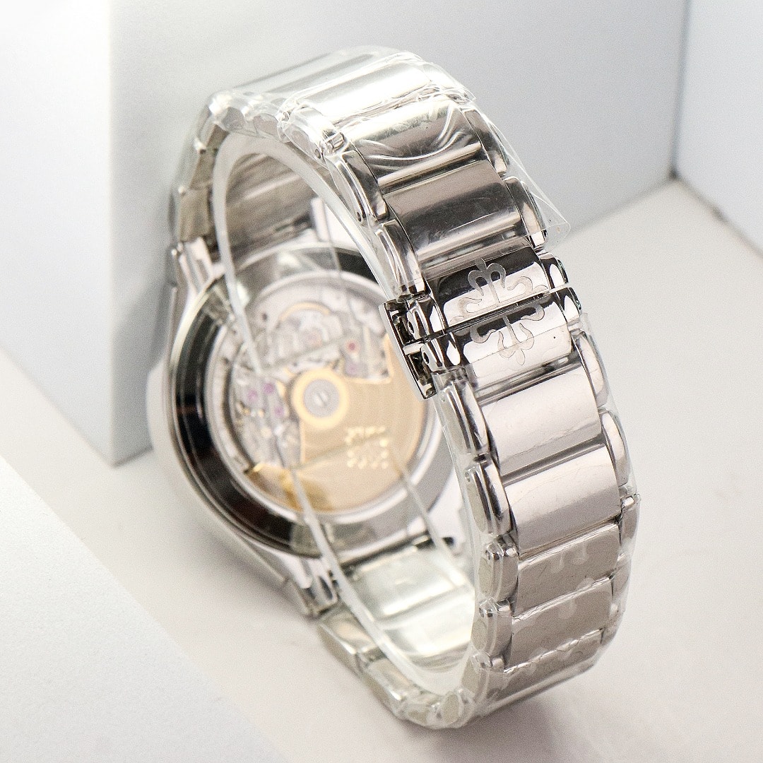 Fake Diamond Watch Replica Patek Philippe Twenty~4 Ladies Stainless Steel Grey Sunburst Dial 7300/1200A-010(1:1 replica) - Top club