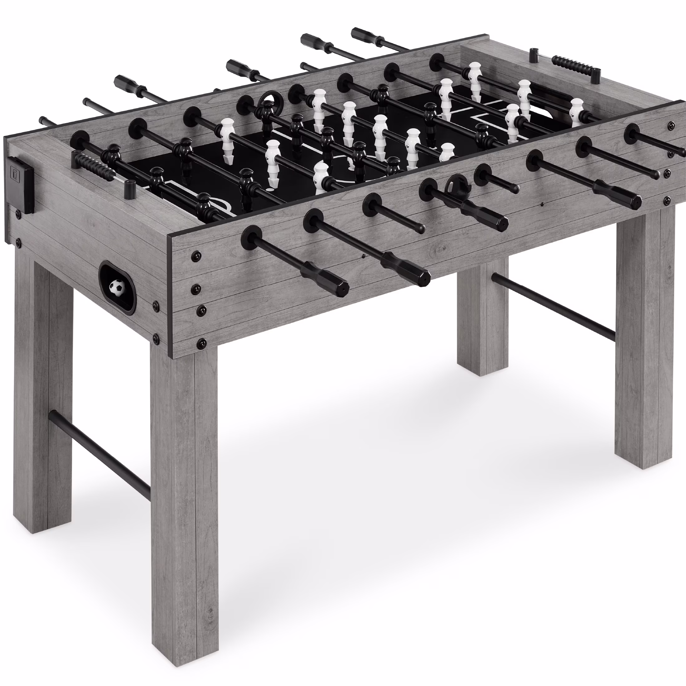 Best Choice Products Large 54in Full-Size Foosball Table for Home, Game Room w/ 2 Balls, 2 Cup Holders - Natural - Image 5