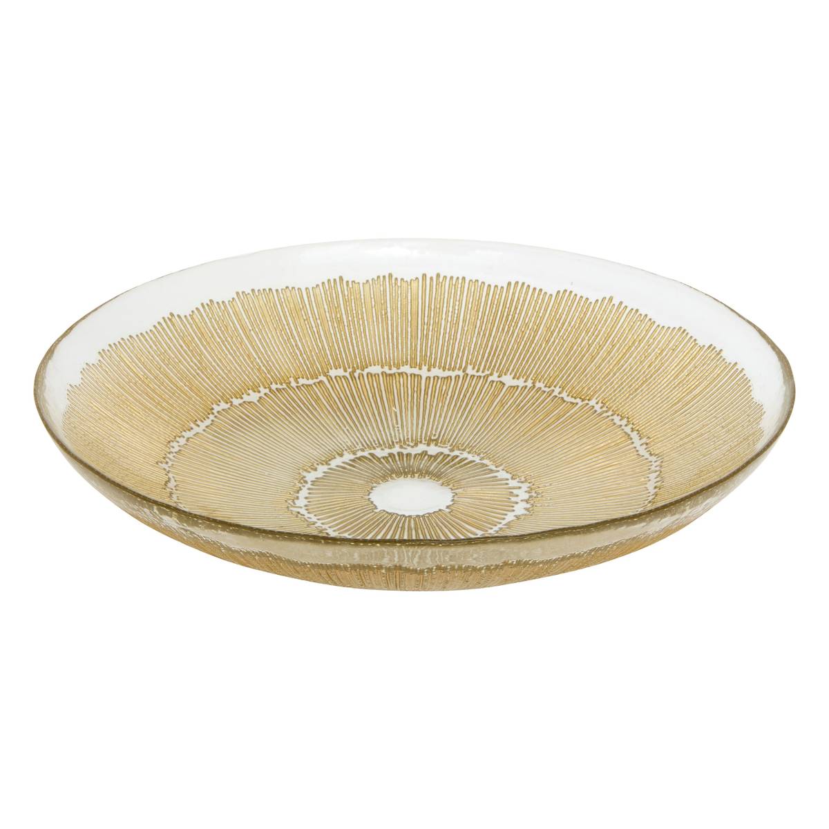 Serving platter "Celeste" Glass, D.30 cm, Gold