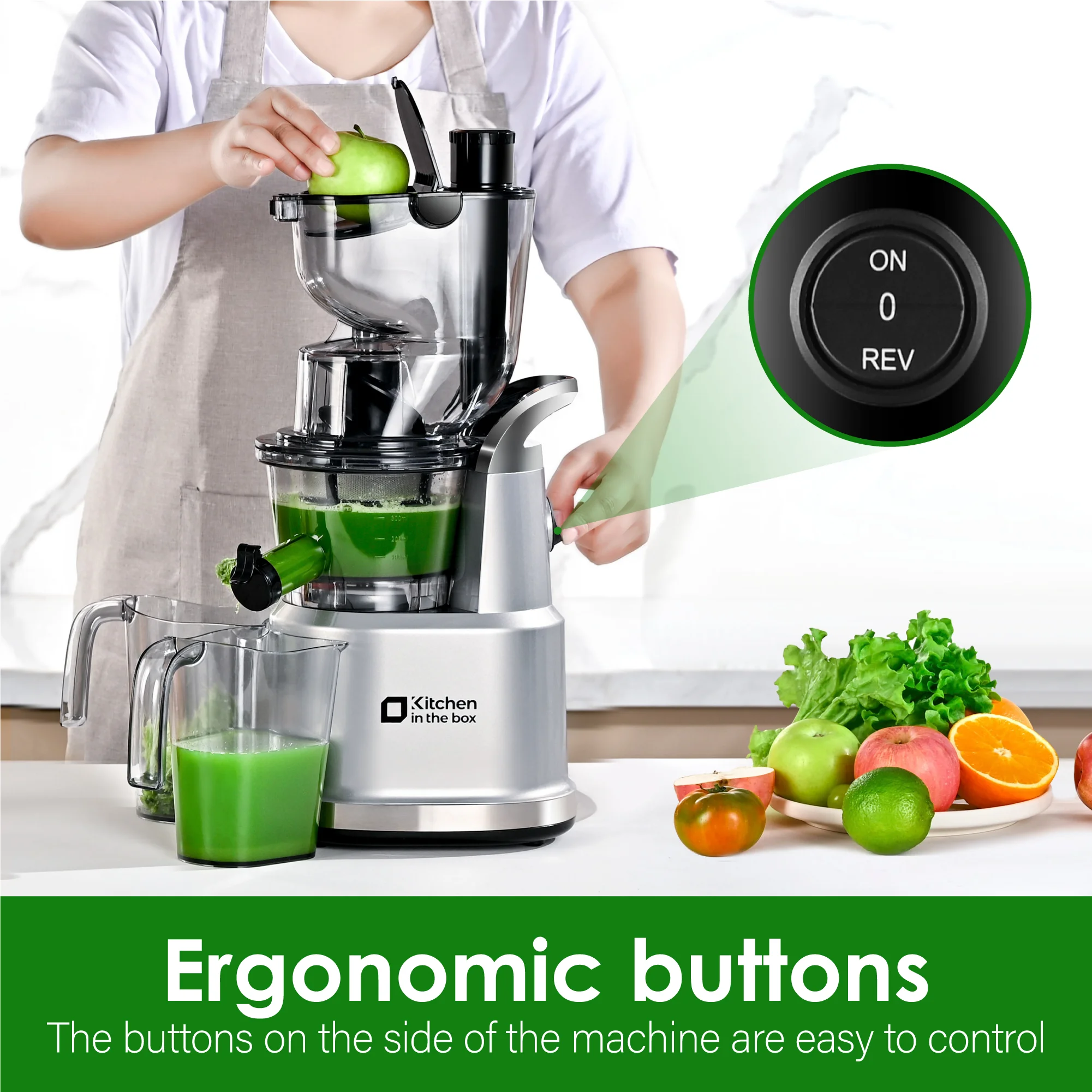 Kitchen in the Box Cold Press Juicer Machines With 3.26
