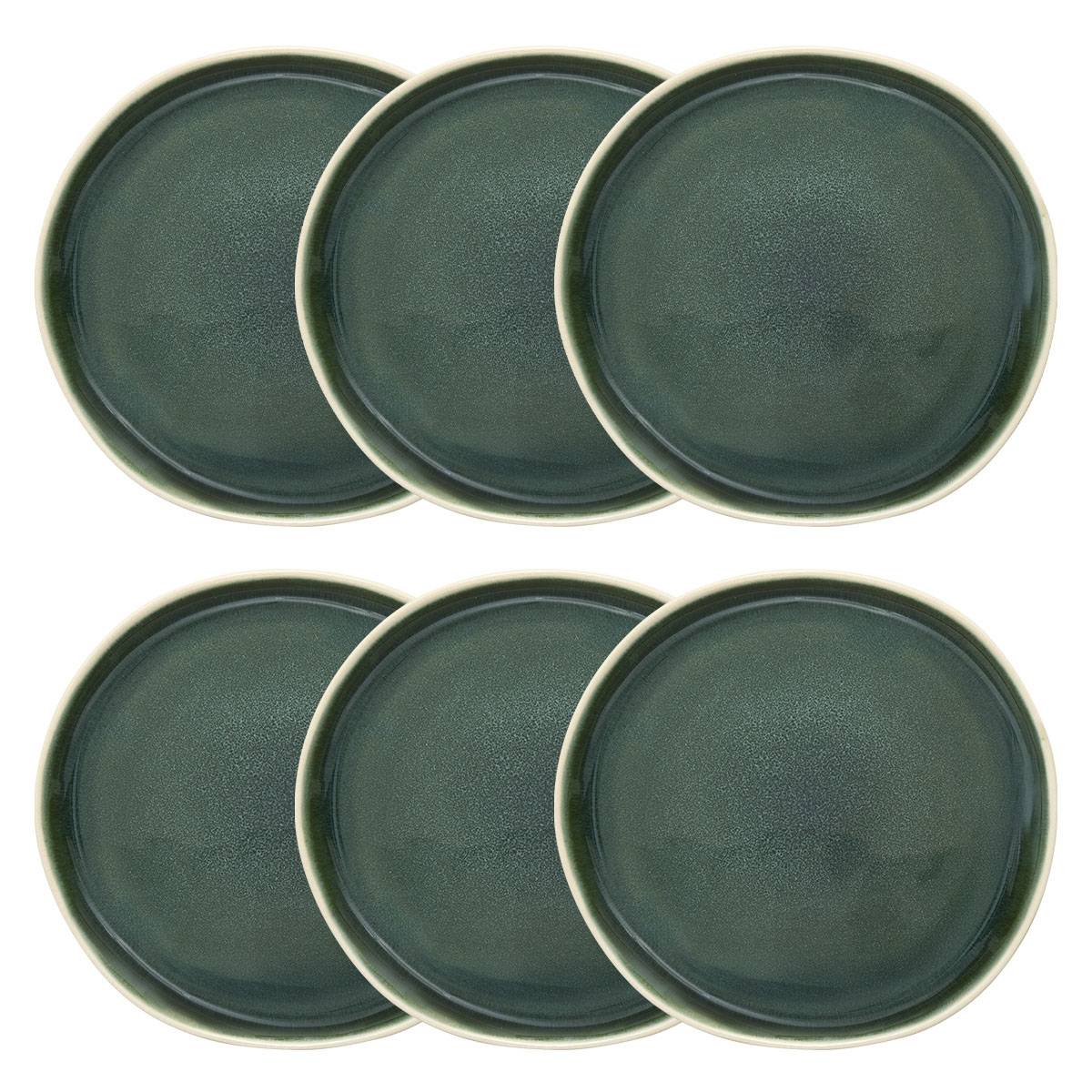 Dessert plate"Wonja" Earthenware, D.20.6 cm, Green