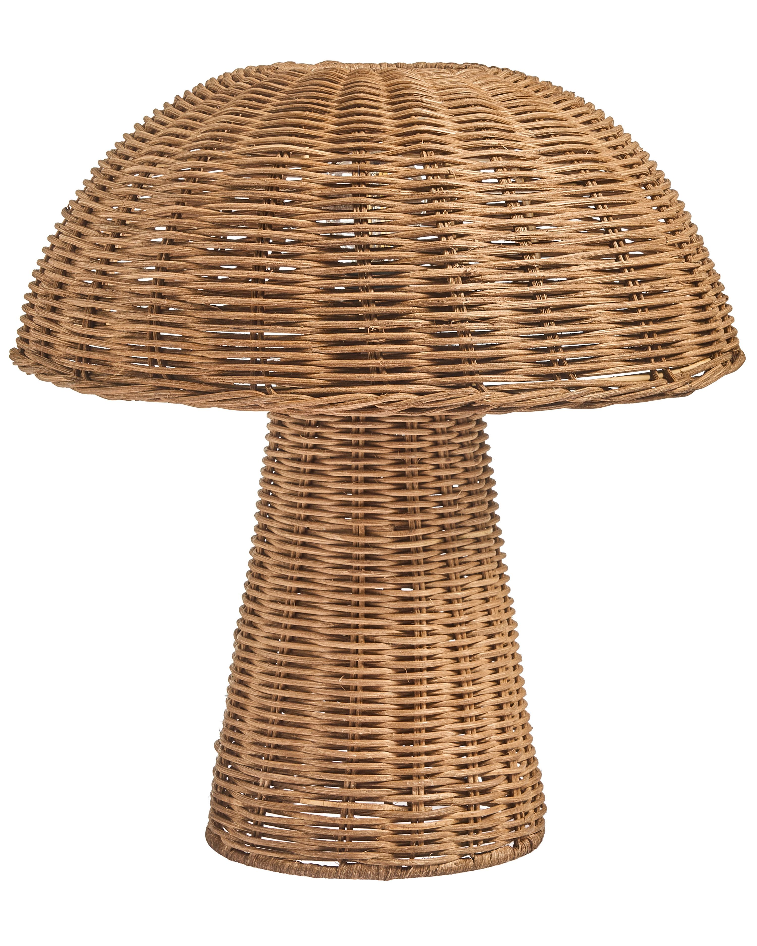 Table Lamp Mushroom ALERO Rattan Natural