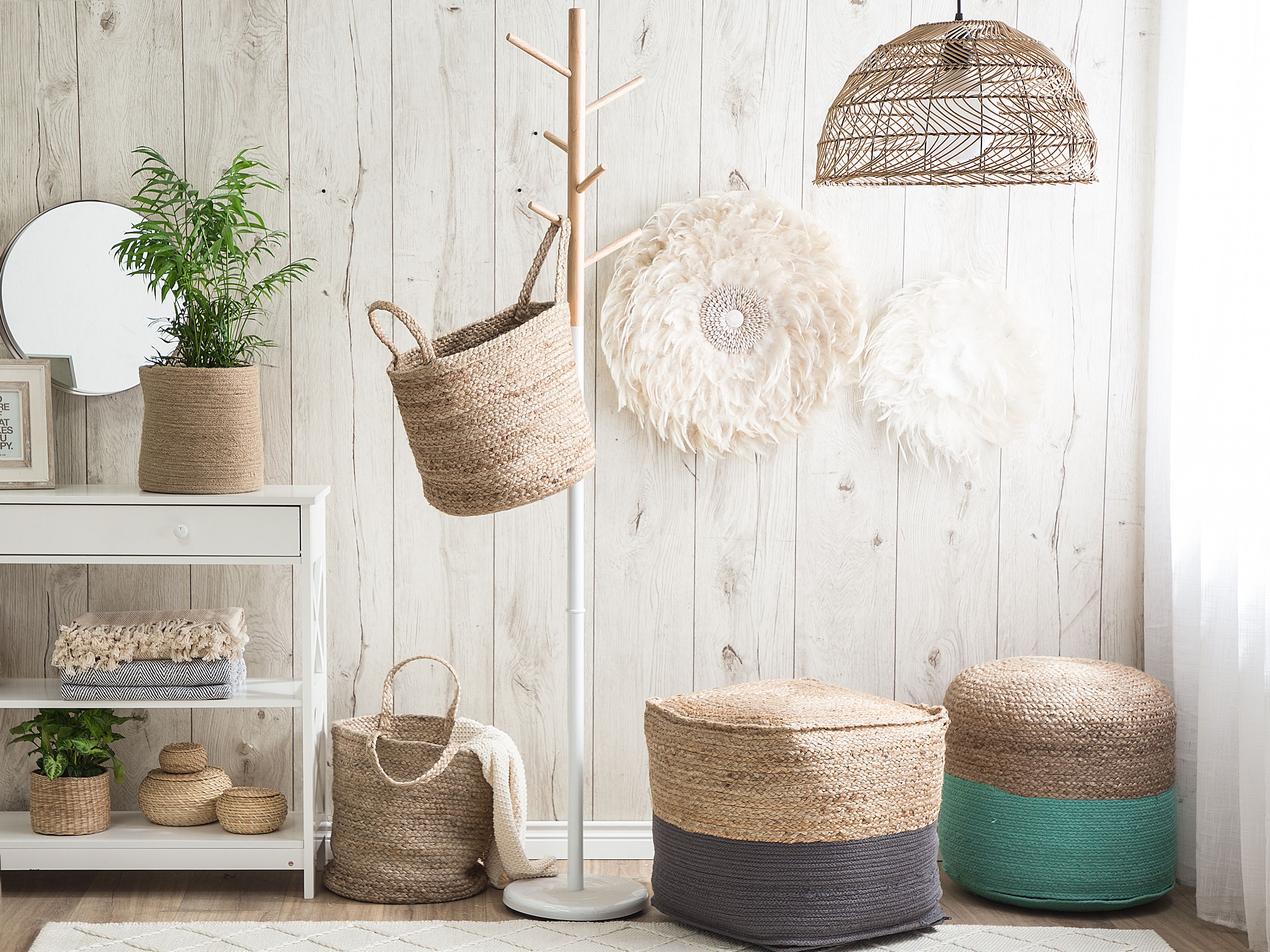 Pouffe KIRAMA Jute Dark Grey