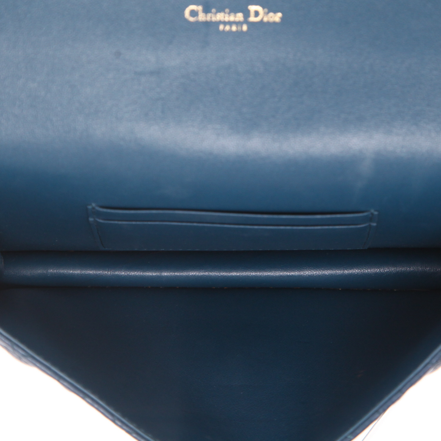 Dior Caro clutch-belt in blue grained leather1:1High-quality replica