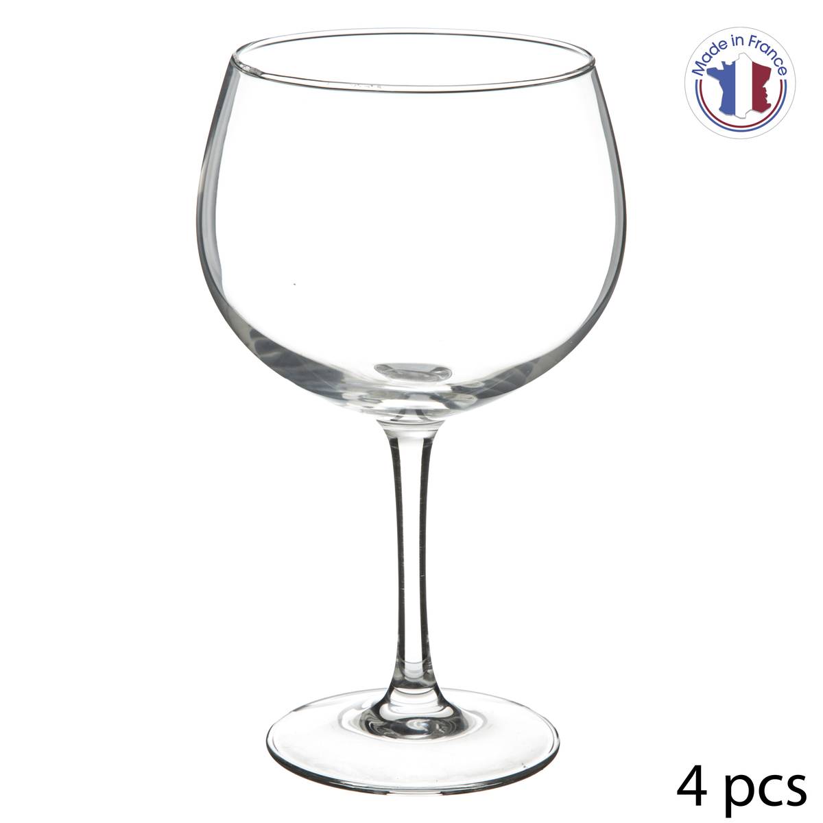 Set of 4 gin glasses "Gin" 700 ml, Transparent