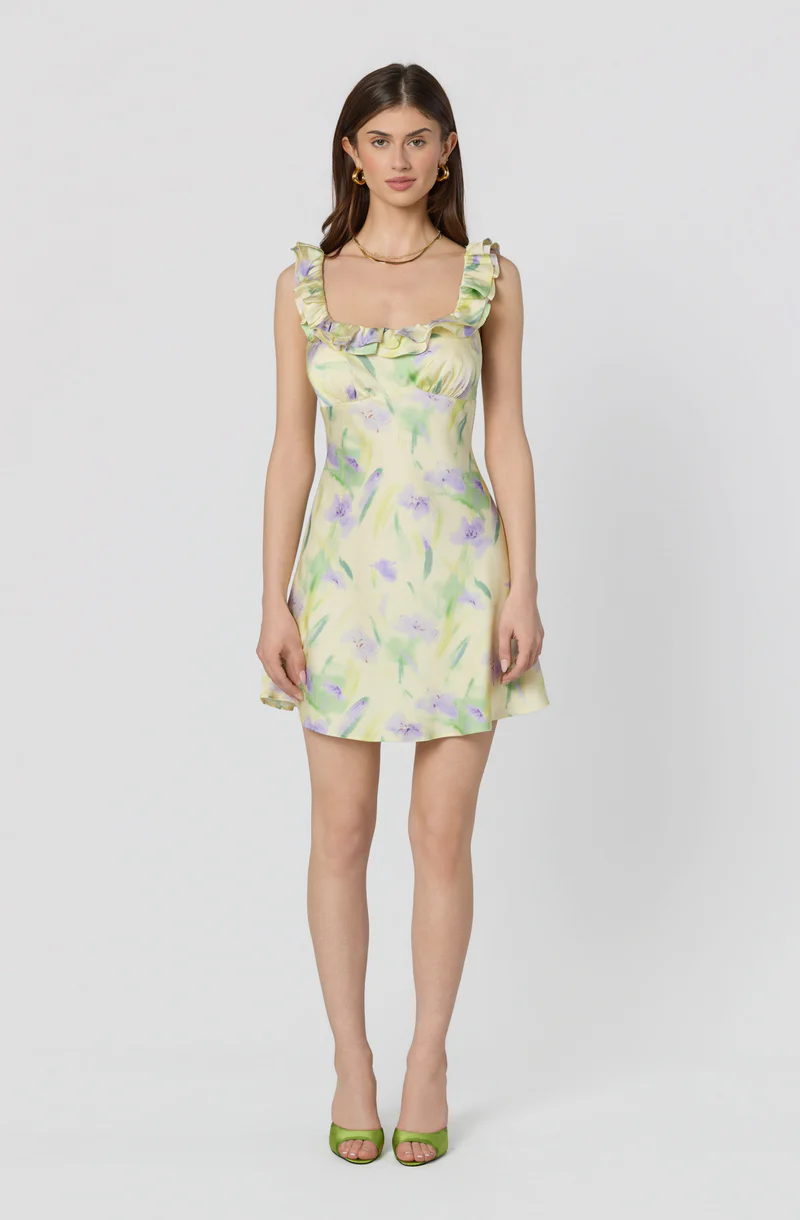Mara Floral Ruffle Mini Dress