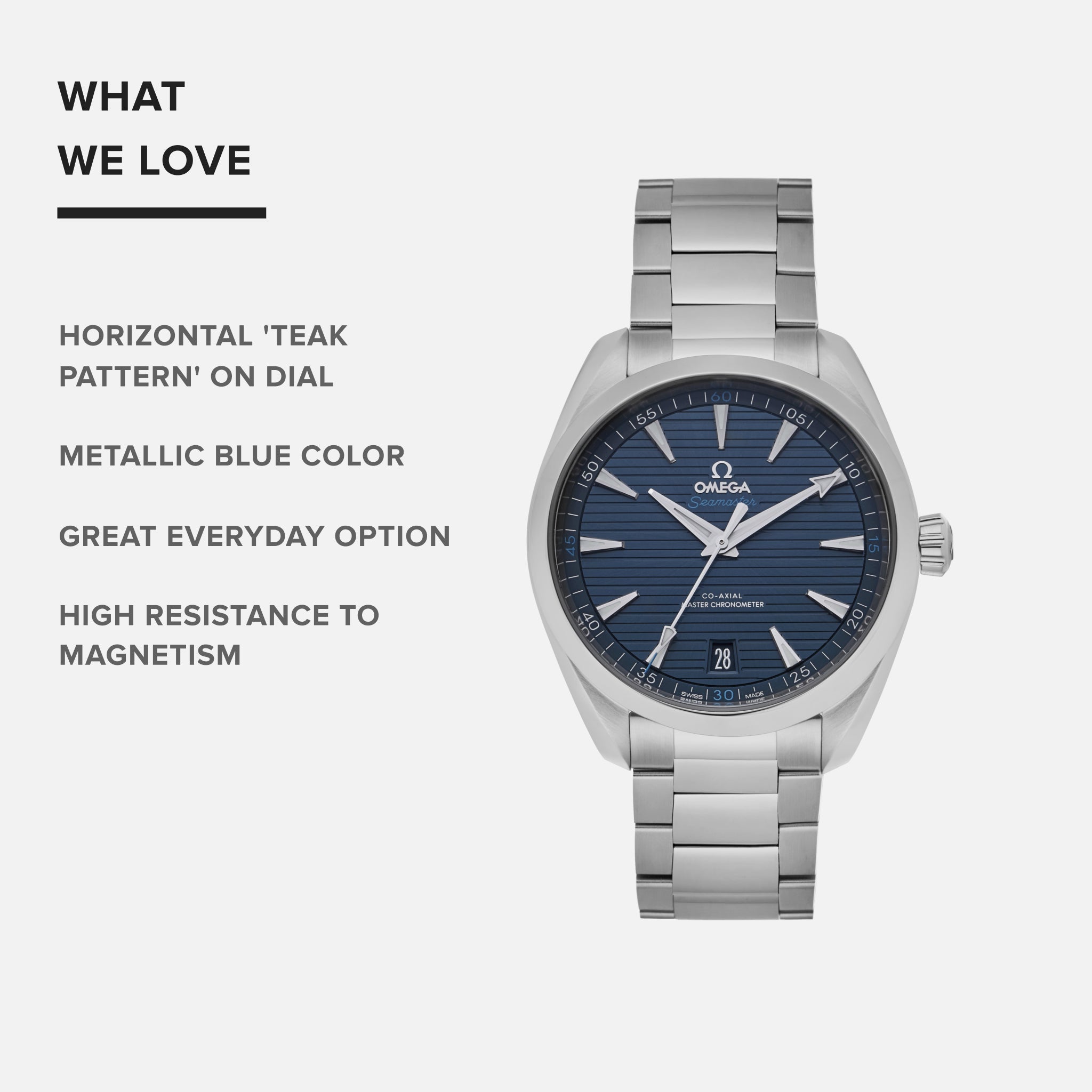 Seamaster Aqua Terra 150M Co-Axial Master Chronometer 41mm Blue Dial On Bracelet(1:1 replica) - Top club