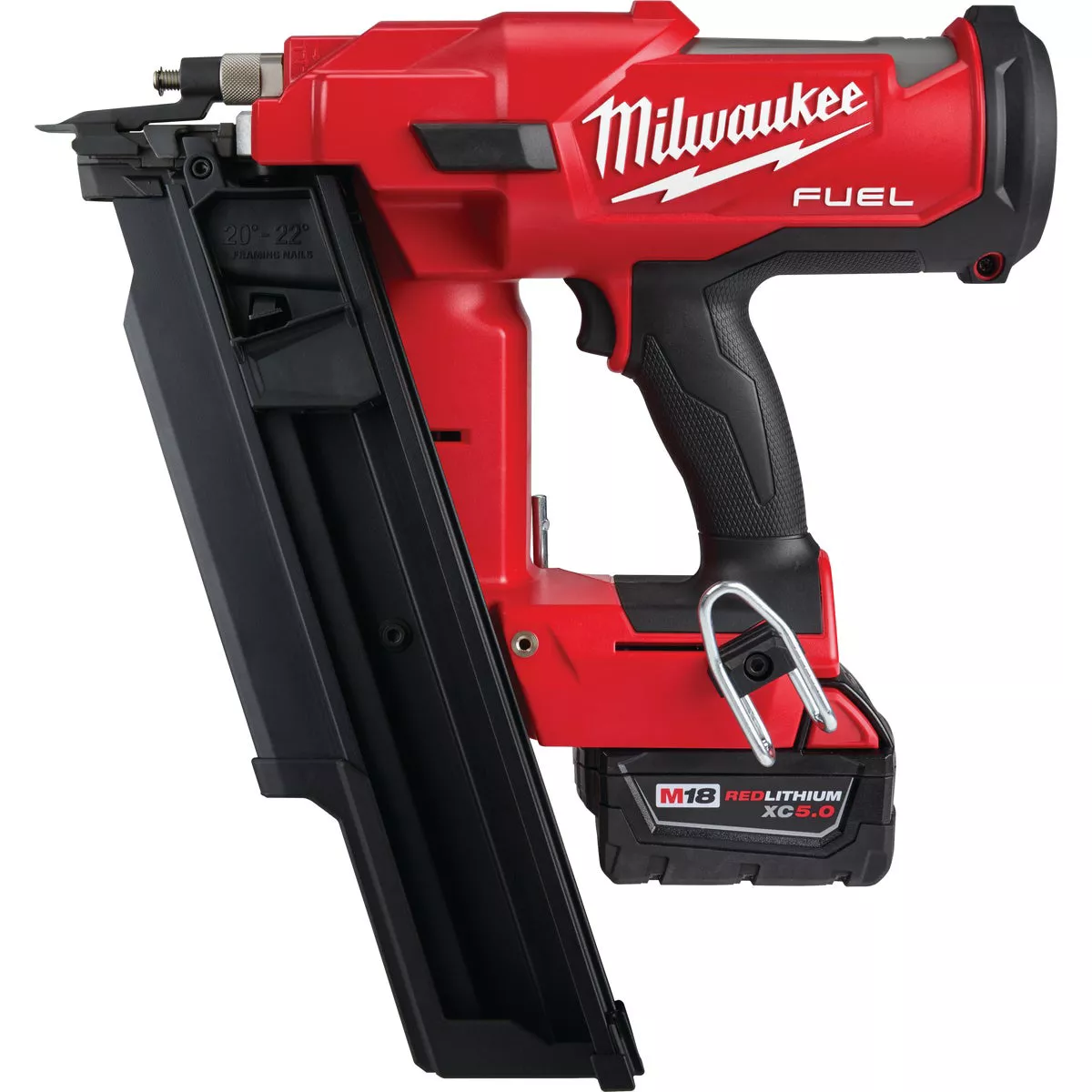 Milwaukee M18 FUEL Brushless 21 Degree Cordless Framing Nailer Kit with 5.0 Ah Battery & Charger
