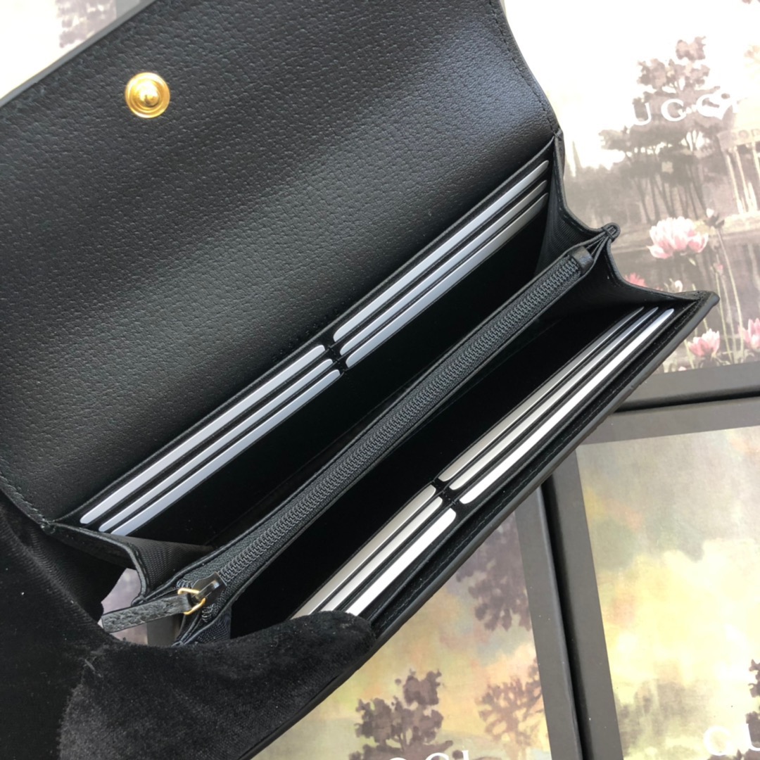 Replica Gucci Aaa-Ophidia Continental Wallet Black1:1High-quality replica