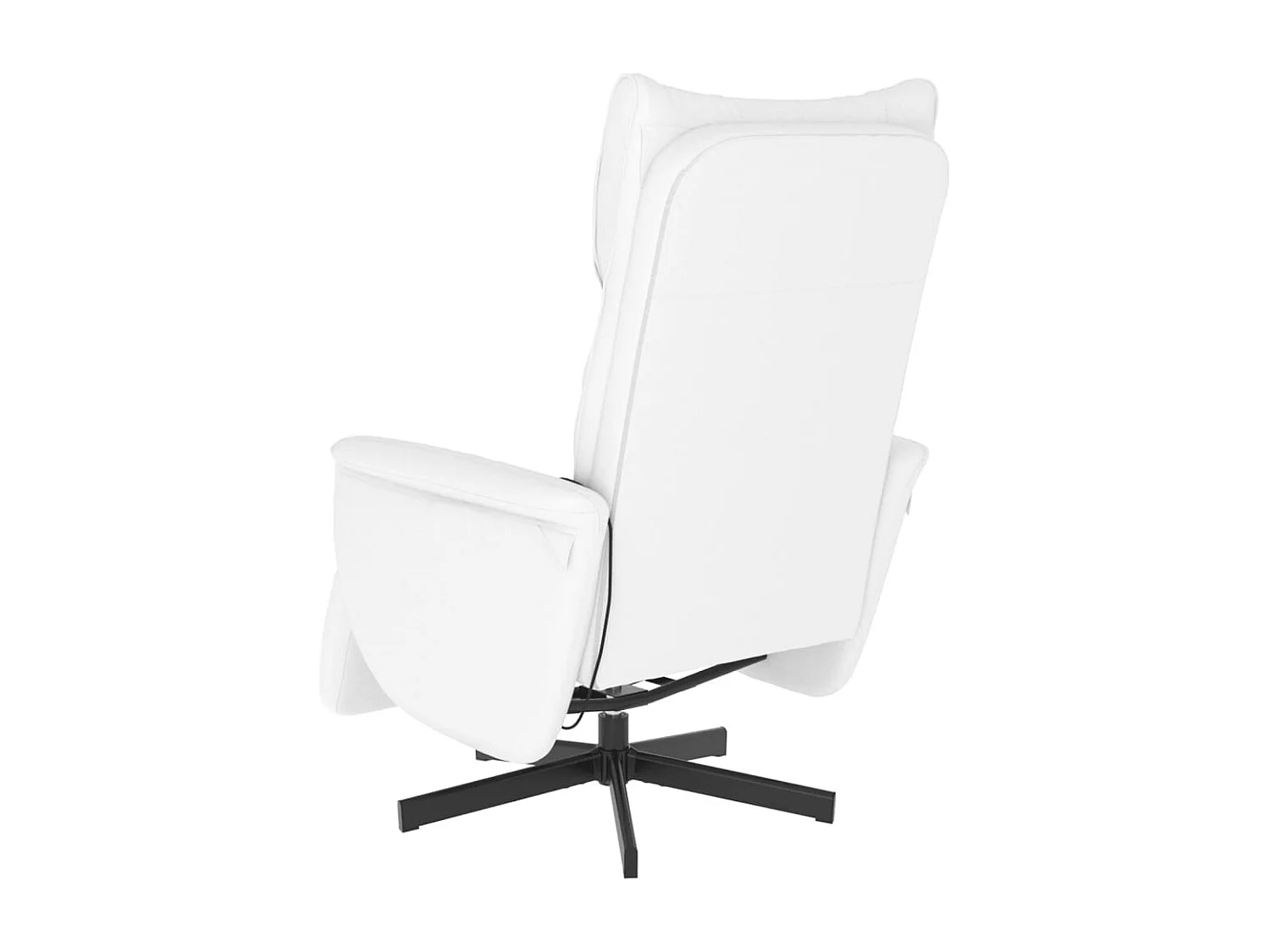Fauteuil inclinable-Fauteuil salon de massage repose-pieds blanc similicuir SHL1147