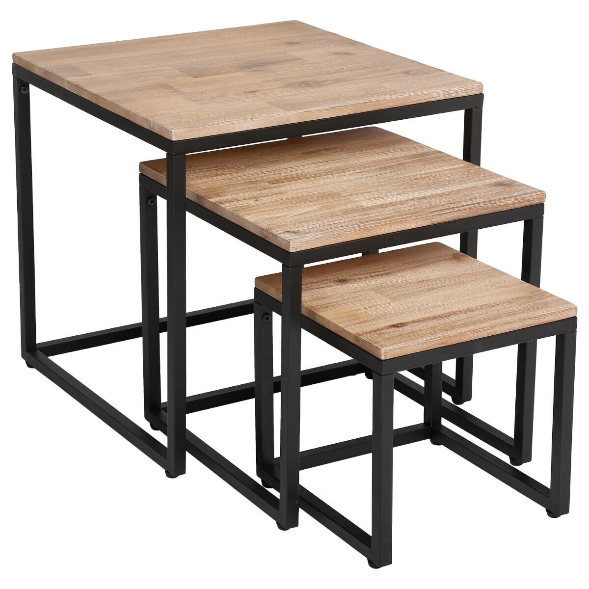 Nesting tables "Edena" Acacia, L.30/40/50