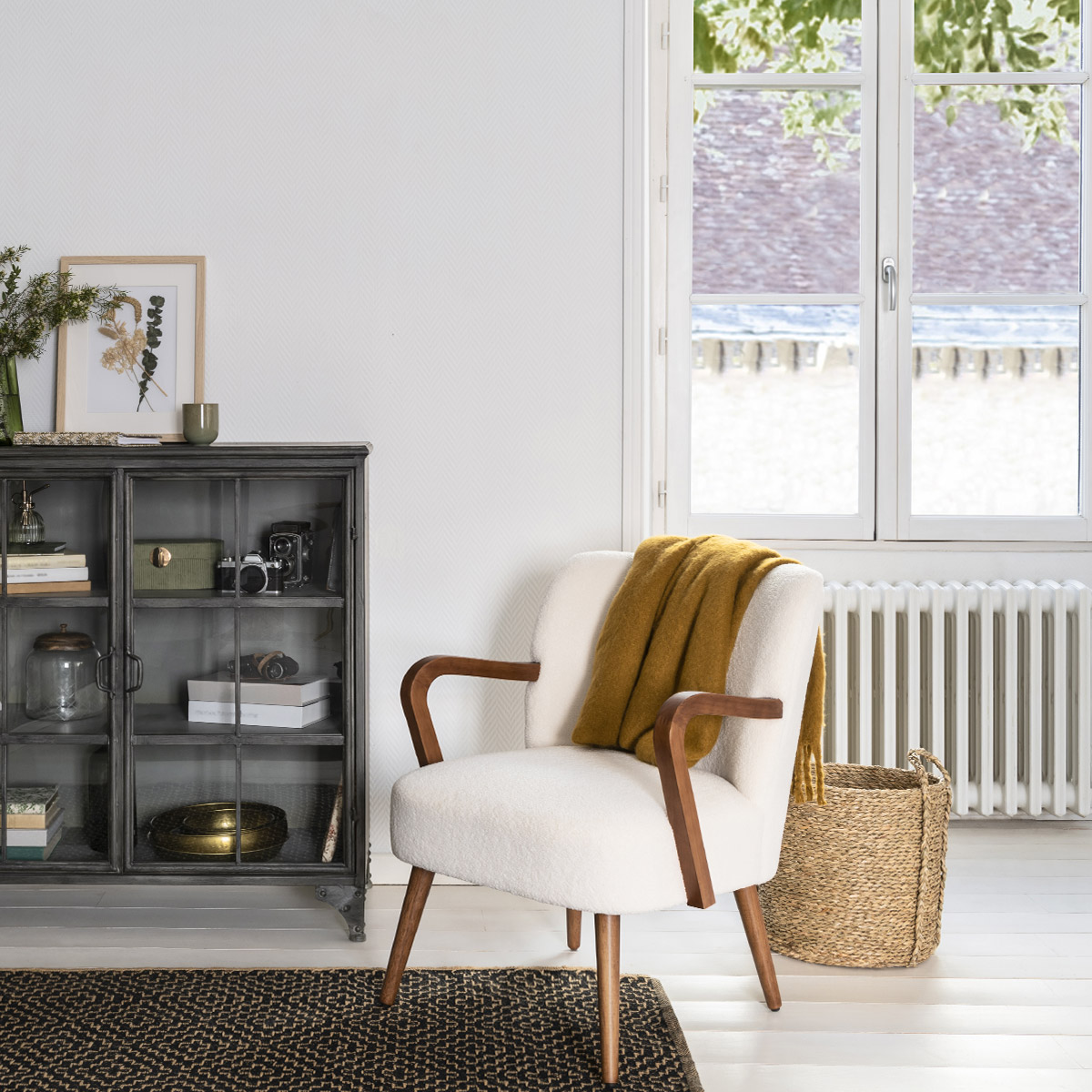 Throw "Kodi" Ochre yellow, 180x130 cm