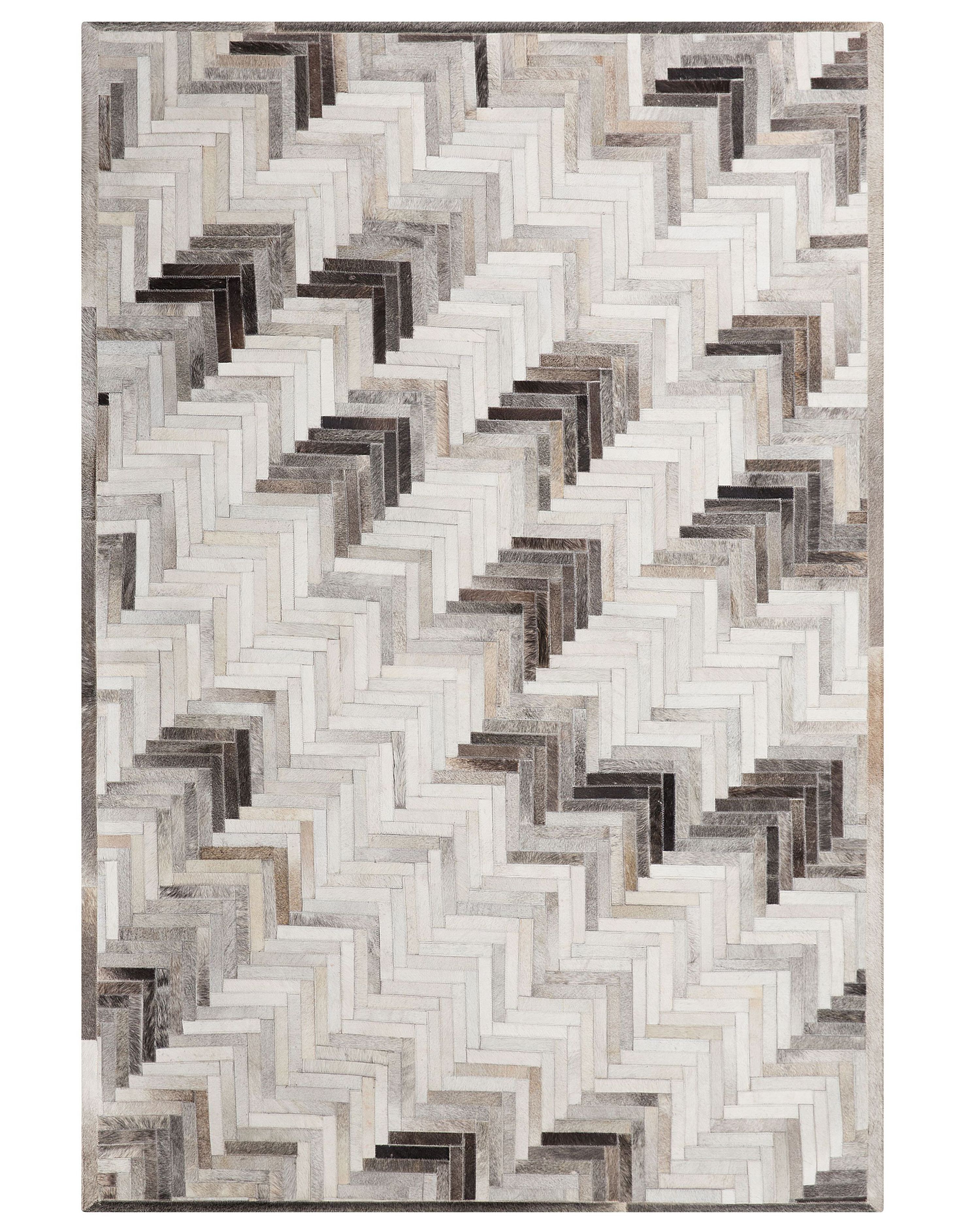 Rug ARSUZ Grey 140 x 200 cm Leather