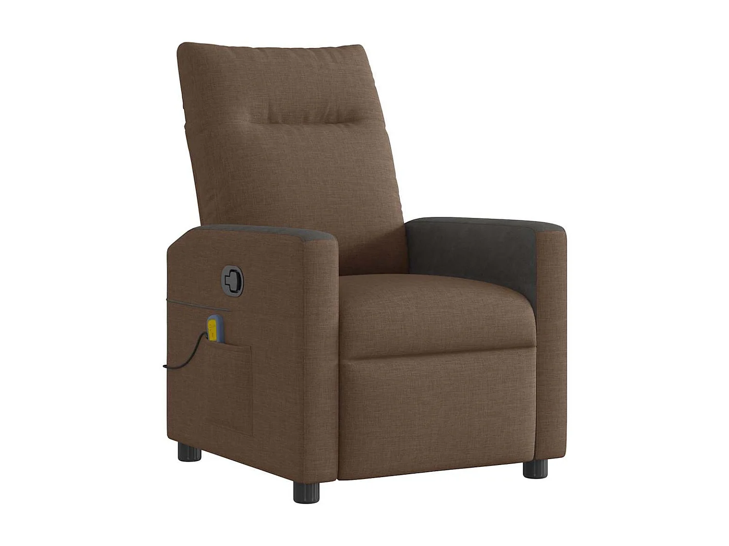 Fauteuil inclinable-Chaise de relax-Fauteuil de Massage Marron Tissu SHL1886