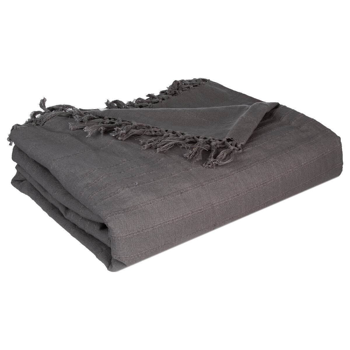 Bed Throw "Anjali" Grey, 250x230 cm
