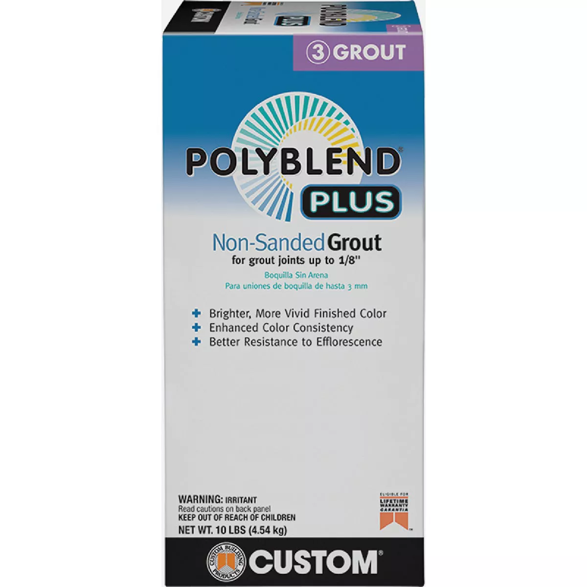 Custom Building Products PolyBlend PLUS 10 Lb. Charcoal Non-Sanded Tile Grout