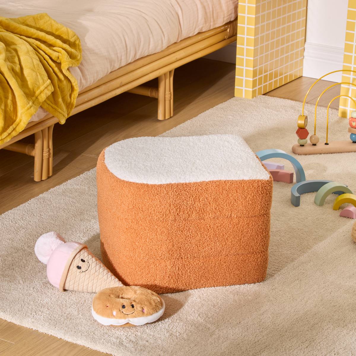 Children's pouf "Tostie" Beige