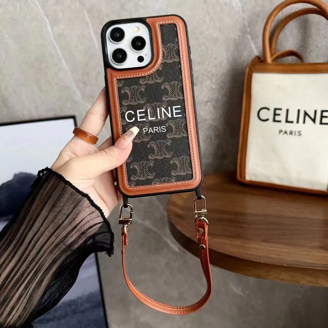 Black  Celine iPhone Case With Strap-SZ231124 - Wholesale & Influencer
