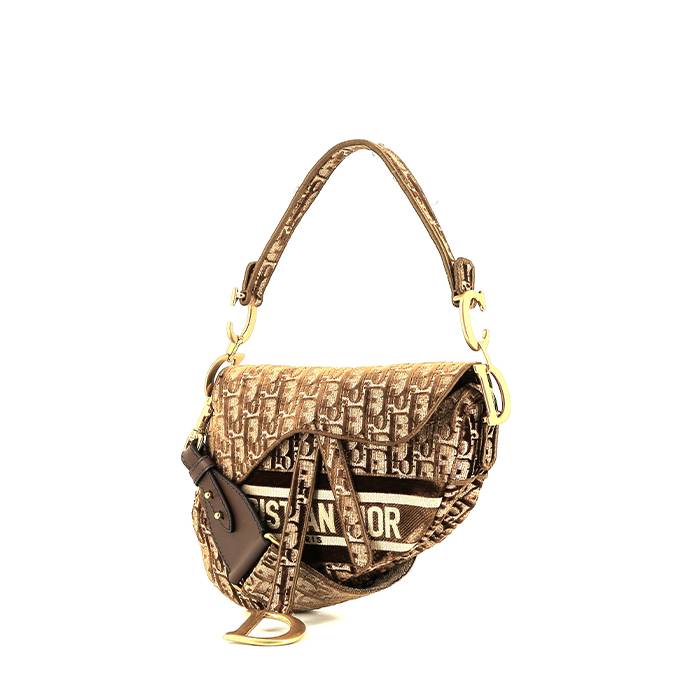 Dior Saddle handbag in brown monogram canvas Oblique