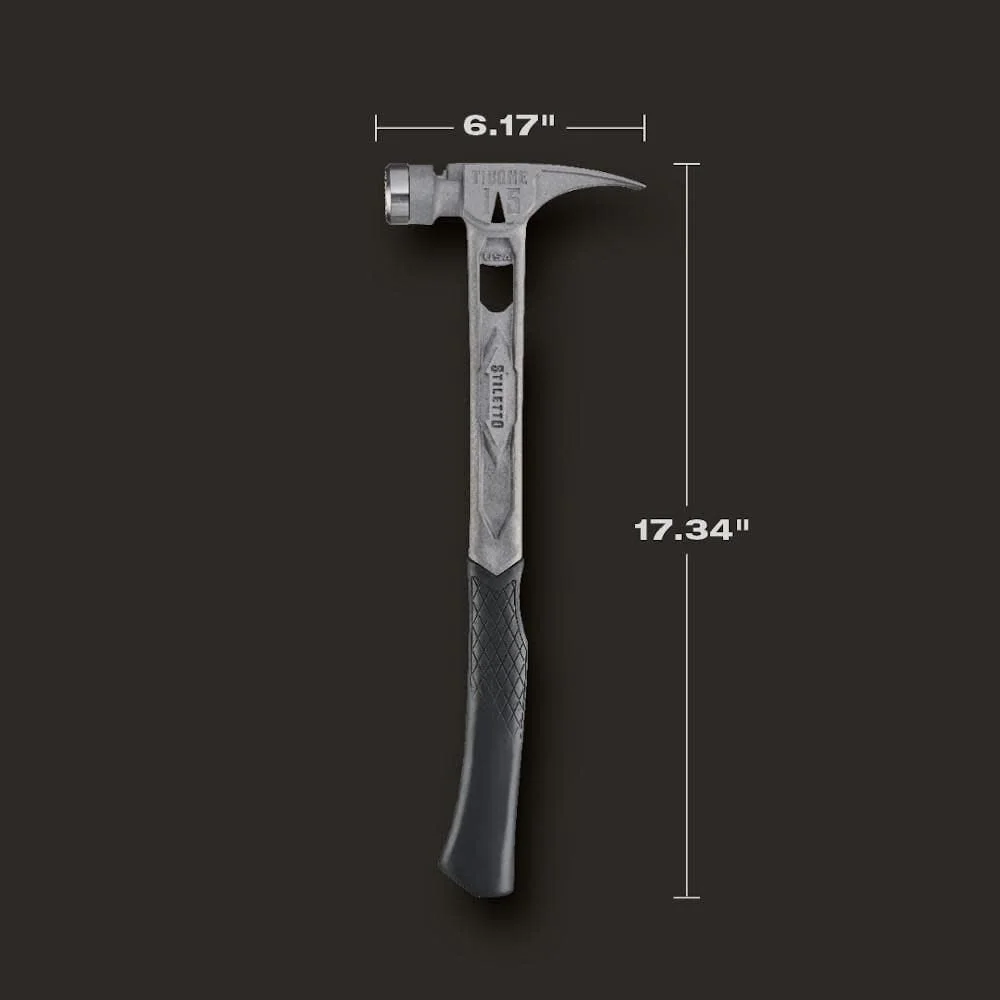 Stiletto TIB15MC 15-oz TIBONE Titanium Hammer Milled Face with Curved Handle - Image 3