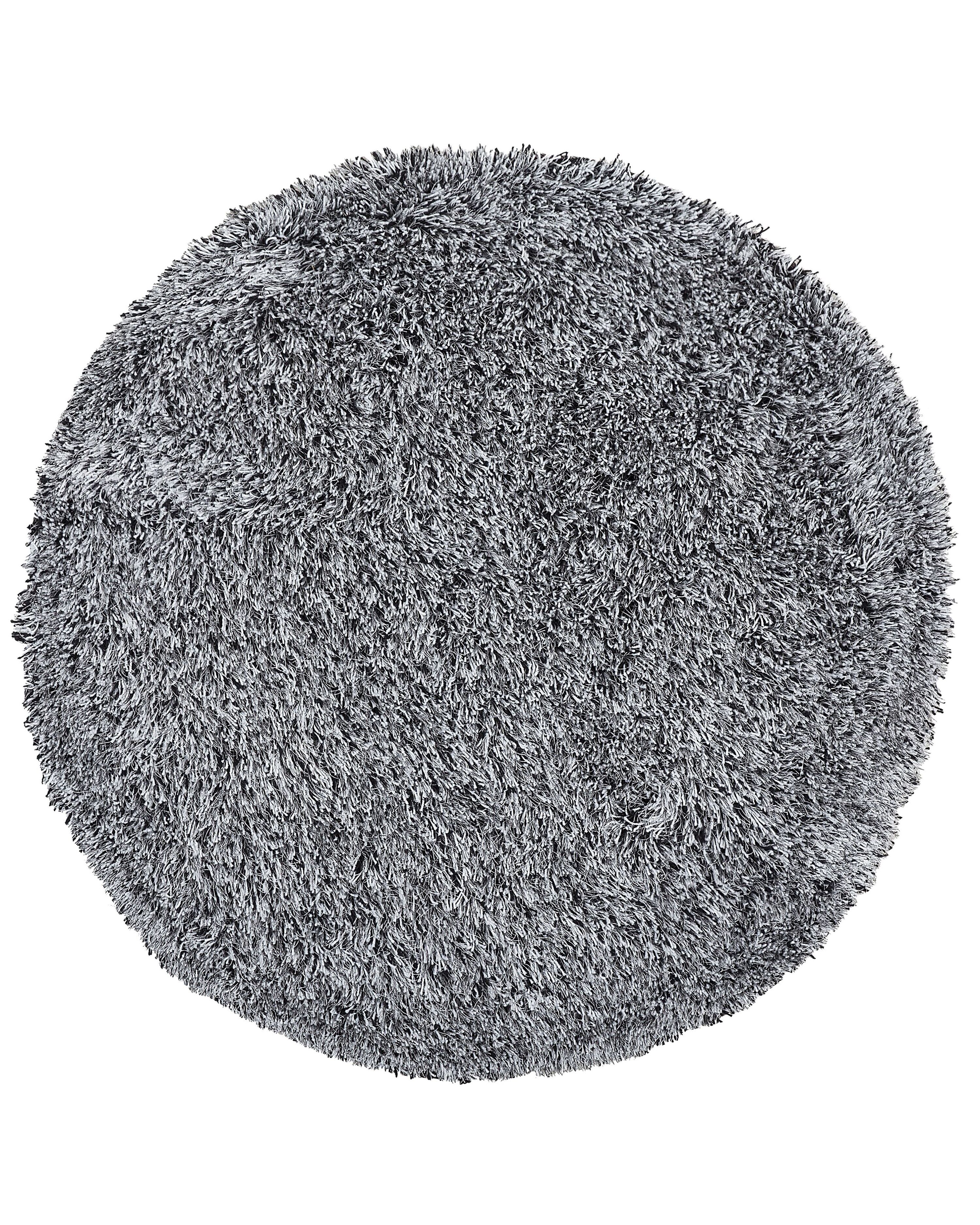 Shaggy Rug CIDE Black/ White ø 140 cm