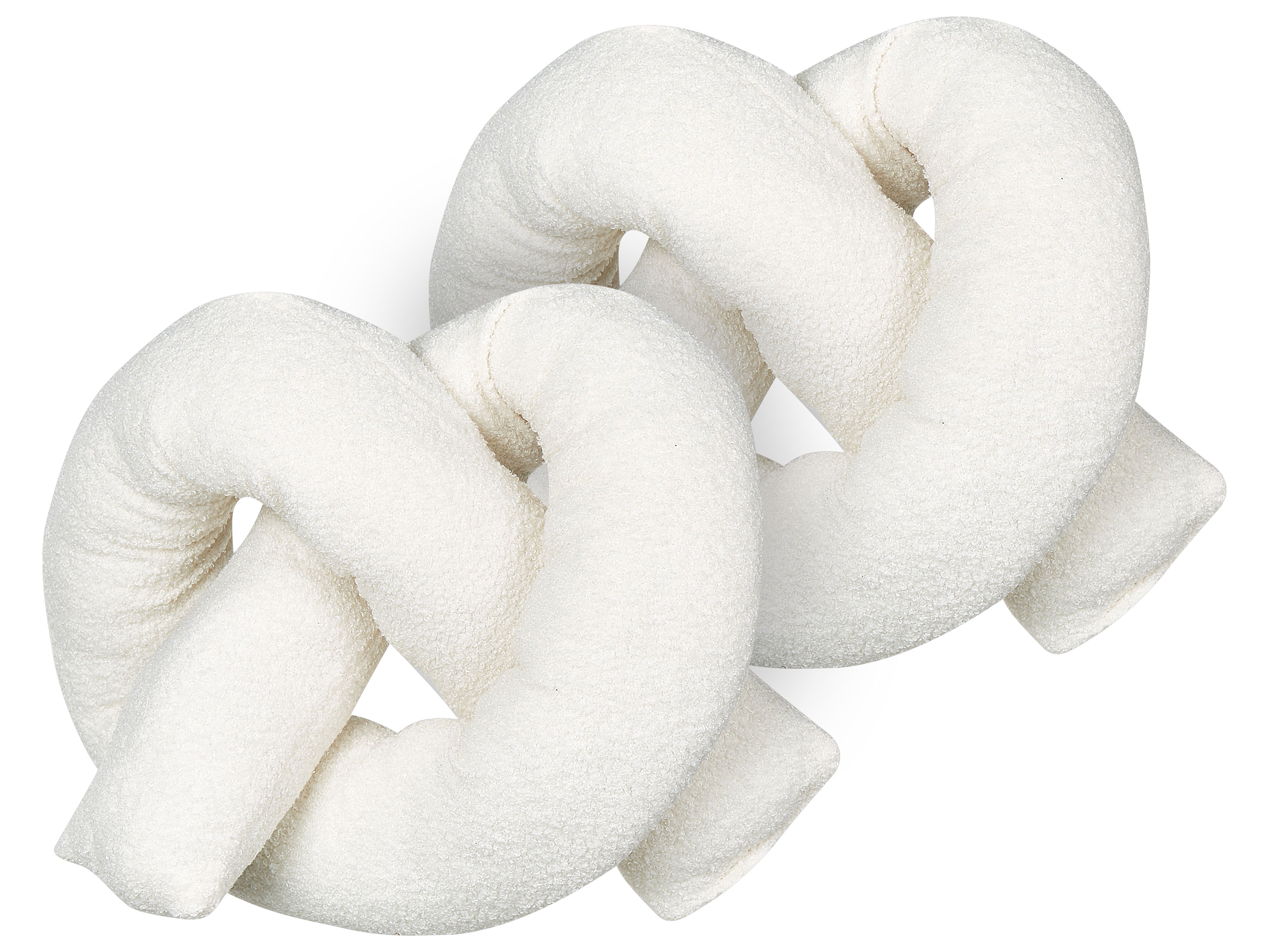 Set of 2 Decorative Cushions GLADIOLUS Boucle 172 x 14 cm Off-White Solid