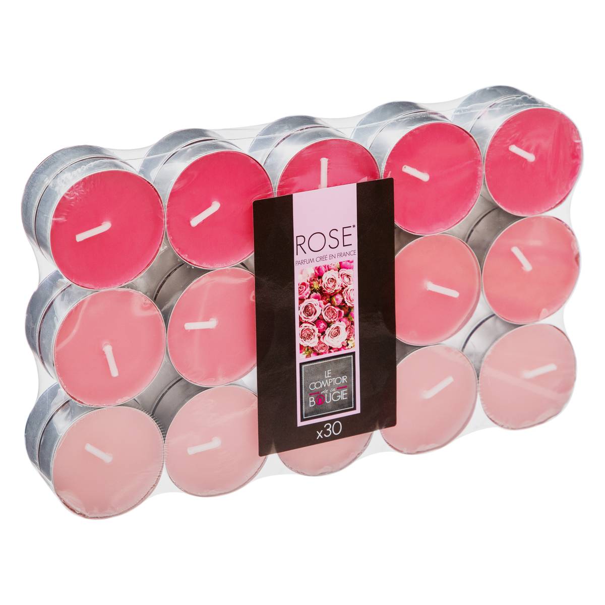 Set of 30 scented candles Pink, 350g