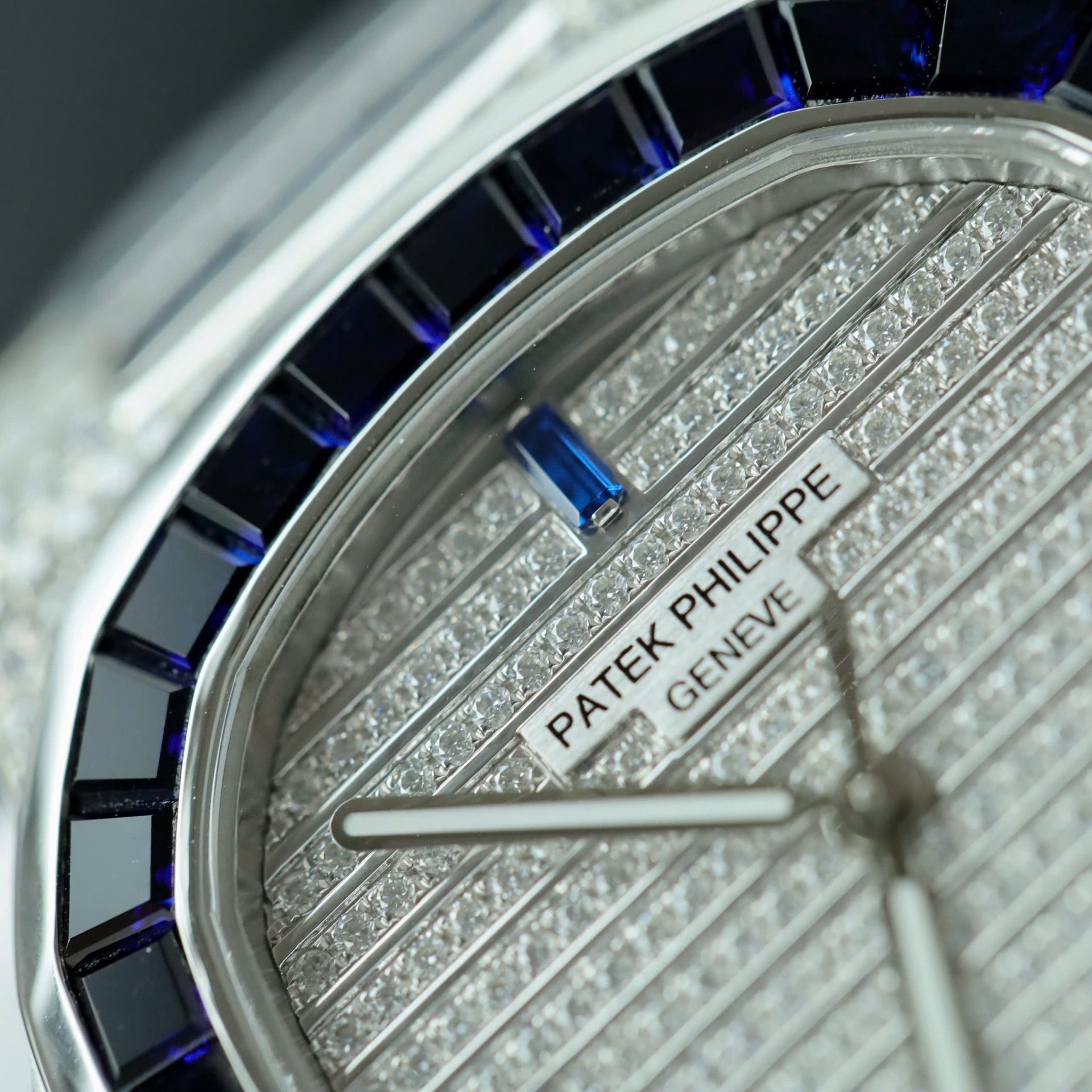 Patek Philippe Nautilus 5719 Best Copies Watch Diamonds Moissanite   Sapphire Baguette Custom 40mm - Top club