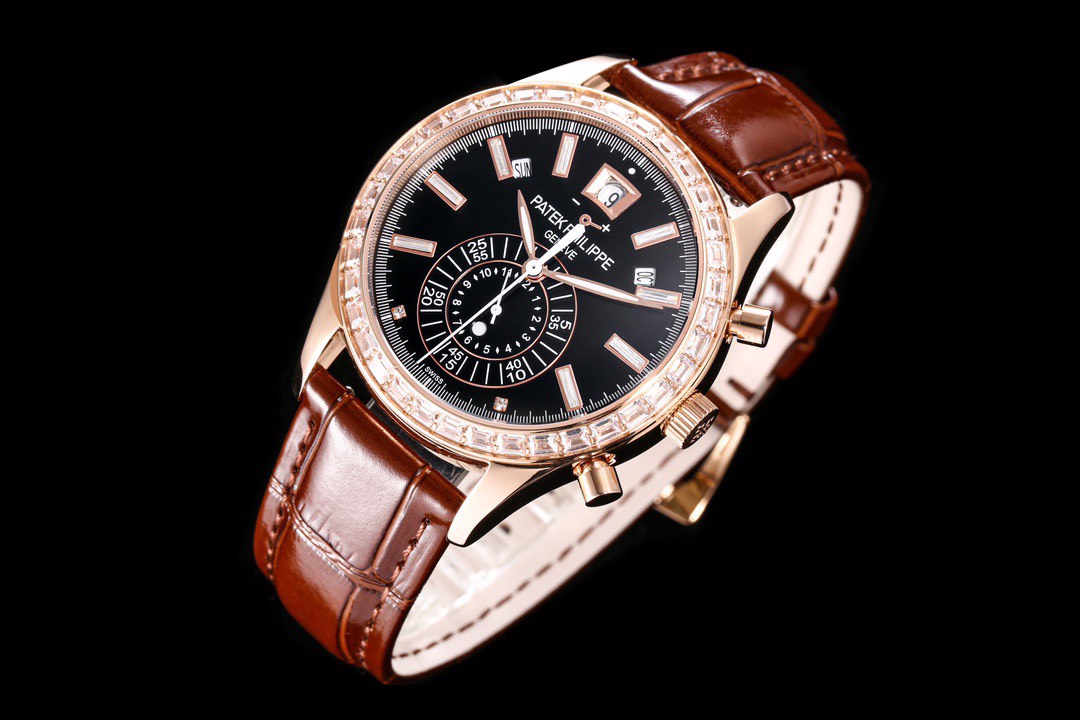 Patek Philippe Replica 1:1 Watch Complications 5961R Brown Leather Strap 40.5mm - Elite Watch Atelier