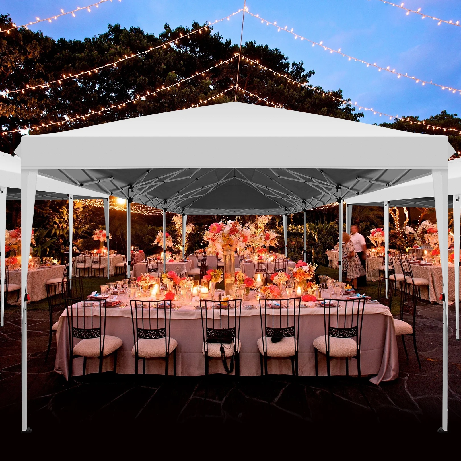 SANOPY 10'x10' EZ Pop Up Canopy Tent Outdoor Party Instant Shelter Portable Folding Beach Canopy with 4 Sandbag & Carrying Bag, Black - Image 35