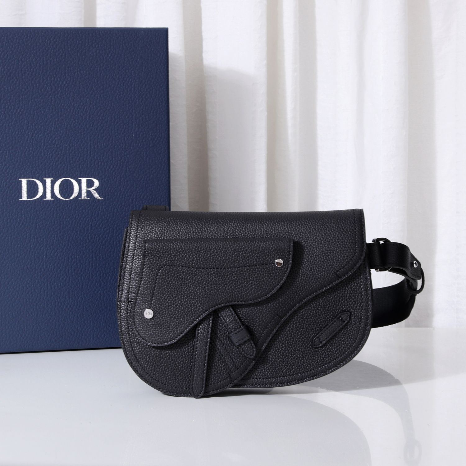 The Saddle Pouch Black For Women‎ 9.5in/24cm CD1:1High-quality replica