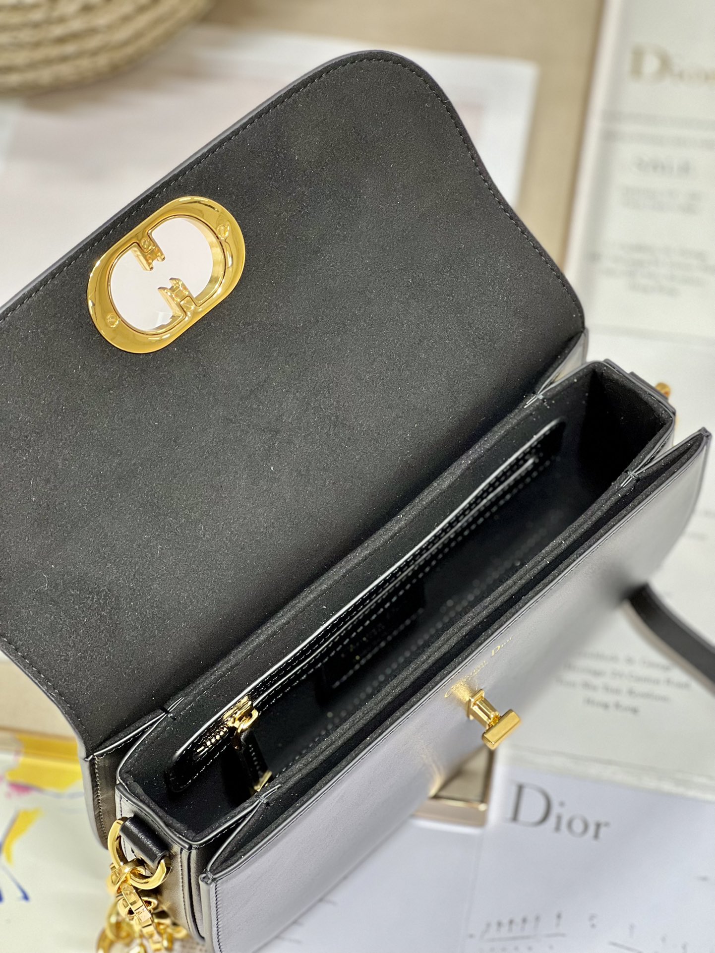 Christian Dior 30 Montaigne Avenue Bag Black For Women 9 in/ 22.5cm M9260UMOA_M9001:1High-quality replica