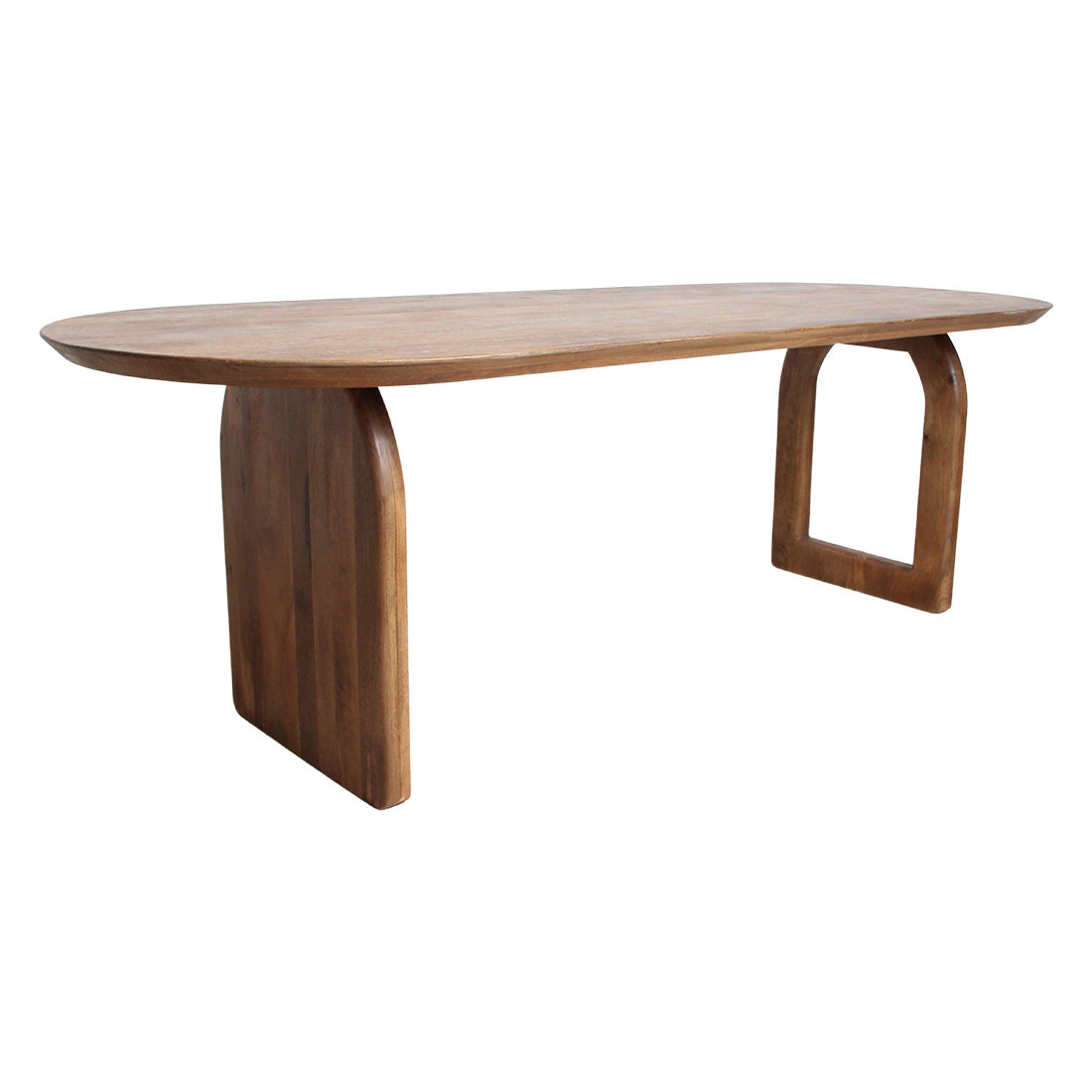 Raw Materials Bullnose eettafel mix onderstel bruin 240 cm