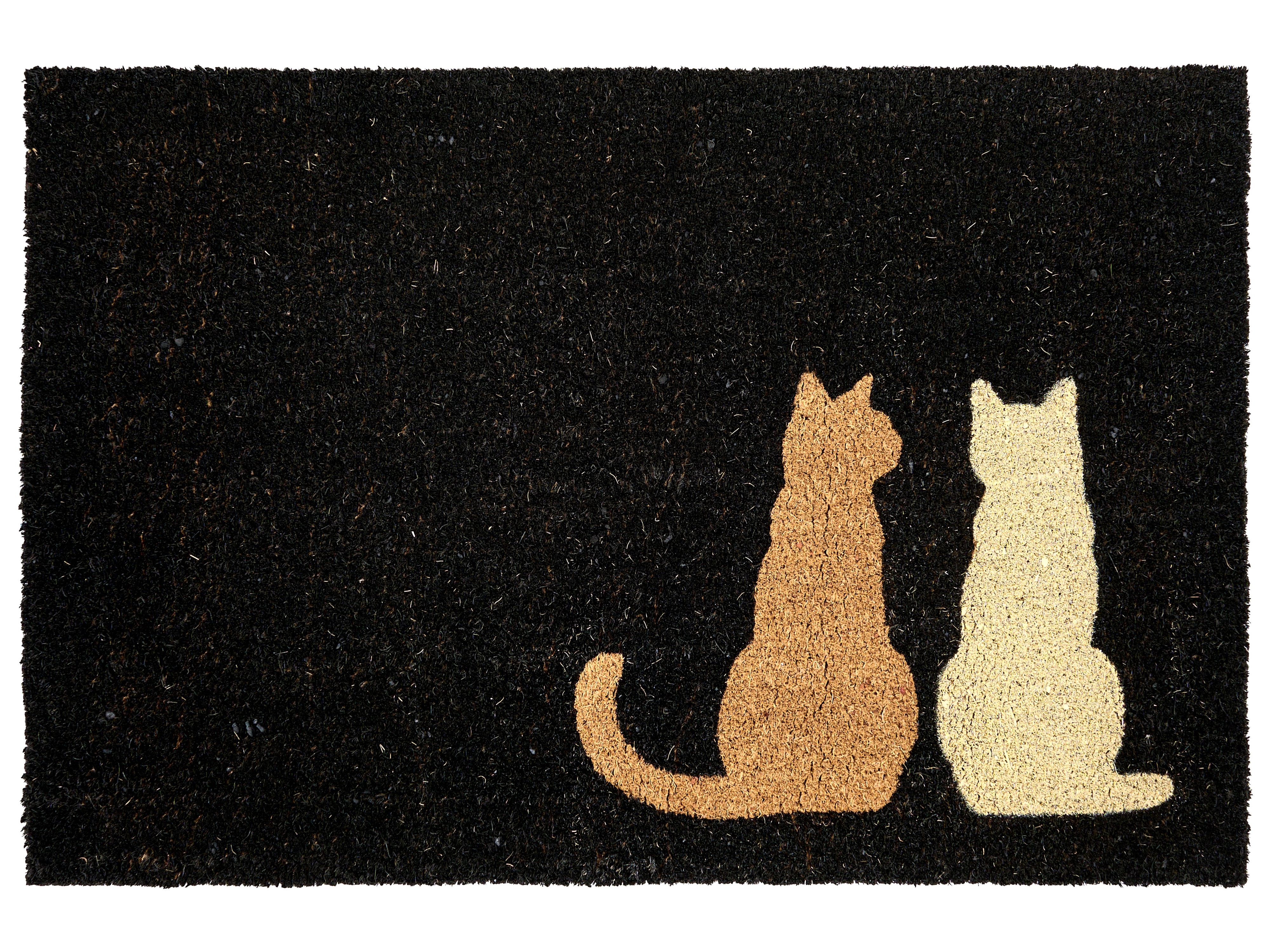 Doormat NAPALIT Black 60 x 90 cm Cat Coir