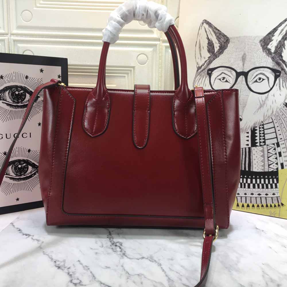 Replica Gucci Jackie 1961 Large Tote Bag 649015 Red/Black/Grey1:1High-quality replica