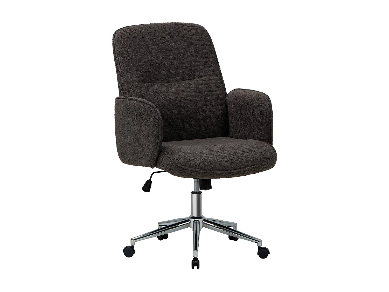Chaise de bureau ergonomique à dossier haut en forme de coquille, hauteur réglable, gris