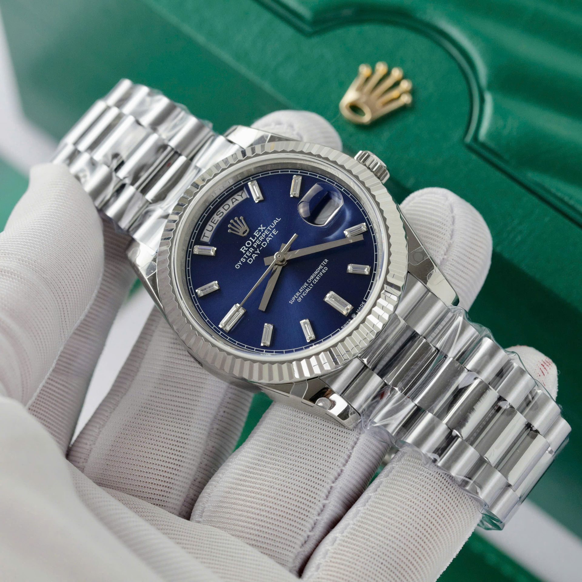 Rolex Replica Watch Day-Date 228236 Dial Blue Weight 178gram GM Factory 40mm - Top club