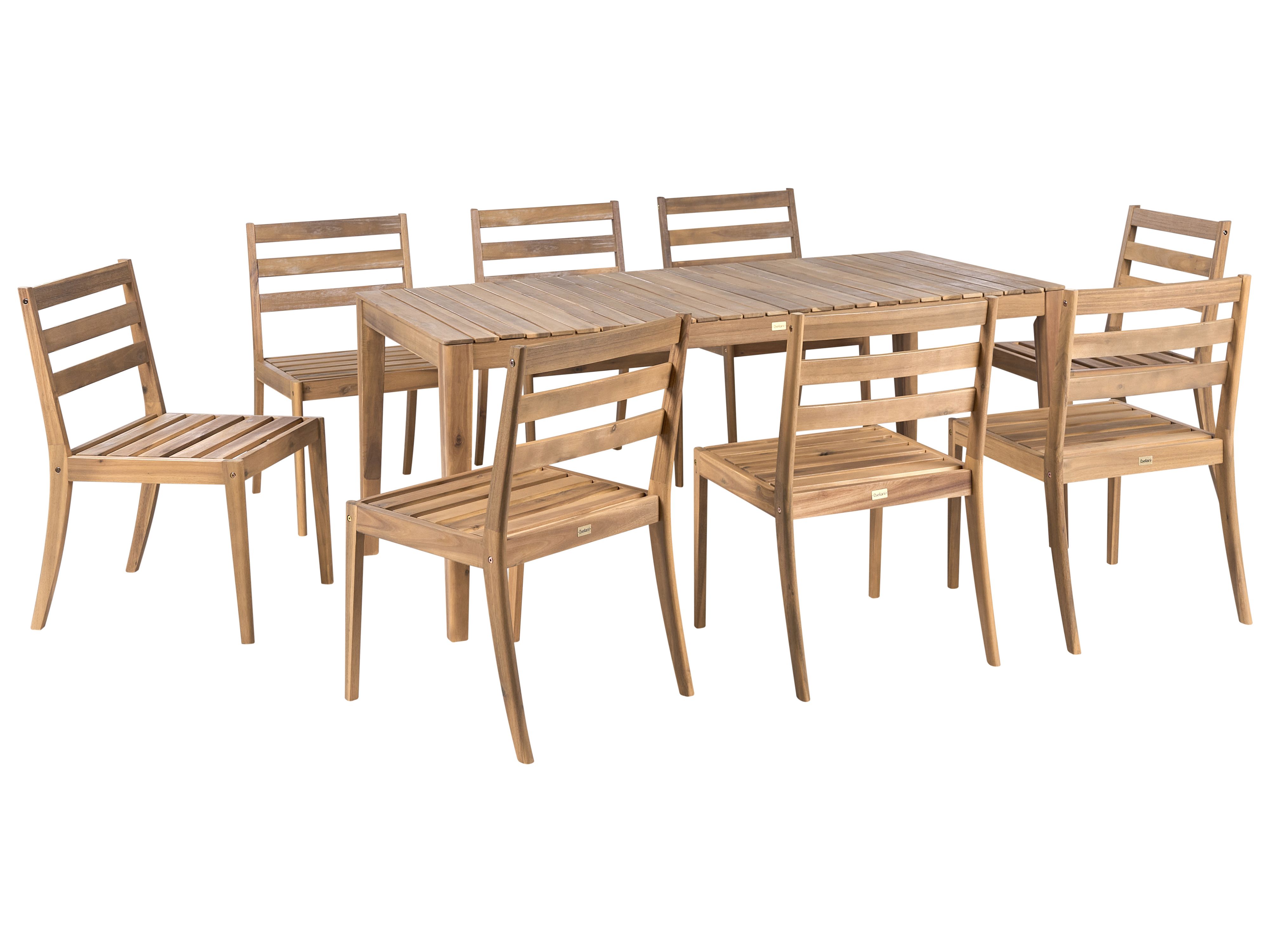 Garden Dining Set 8 Seater CHIOGGIA Certified Acacia Wood Light Brown