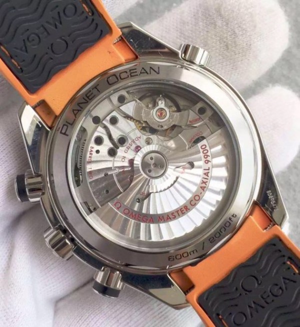 Replica Omega Planet Ocean Master Chronometer Chrono Black Dial Black Nylon Strap A9900 - Top club