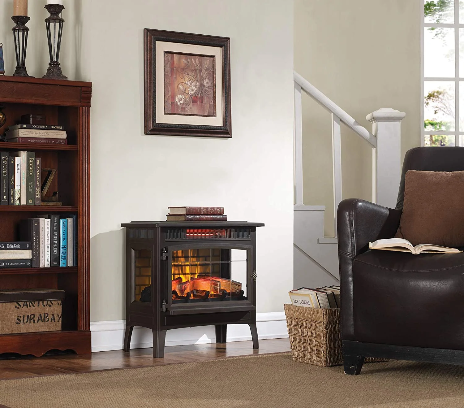 Duraflame 3D Black Infrared Electric Fireplace Stove with Remote Control - DFI-5010-01 - Image 32