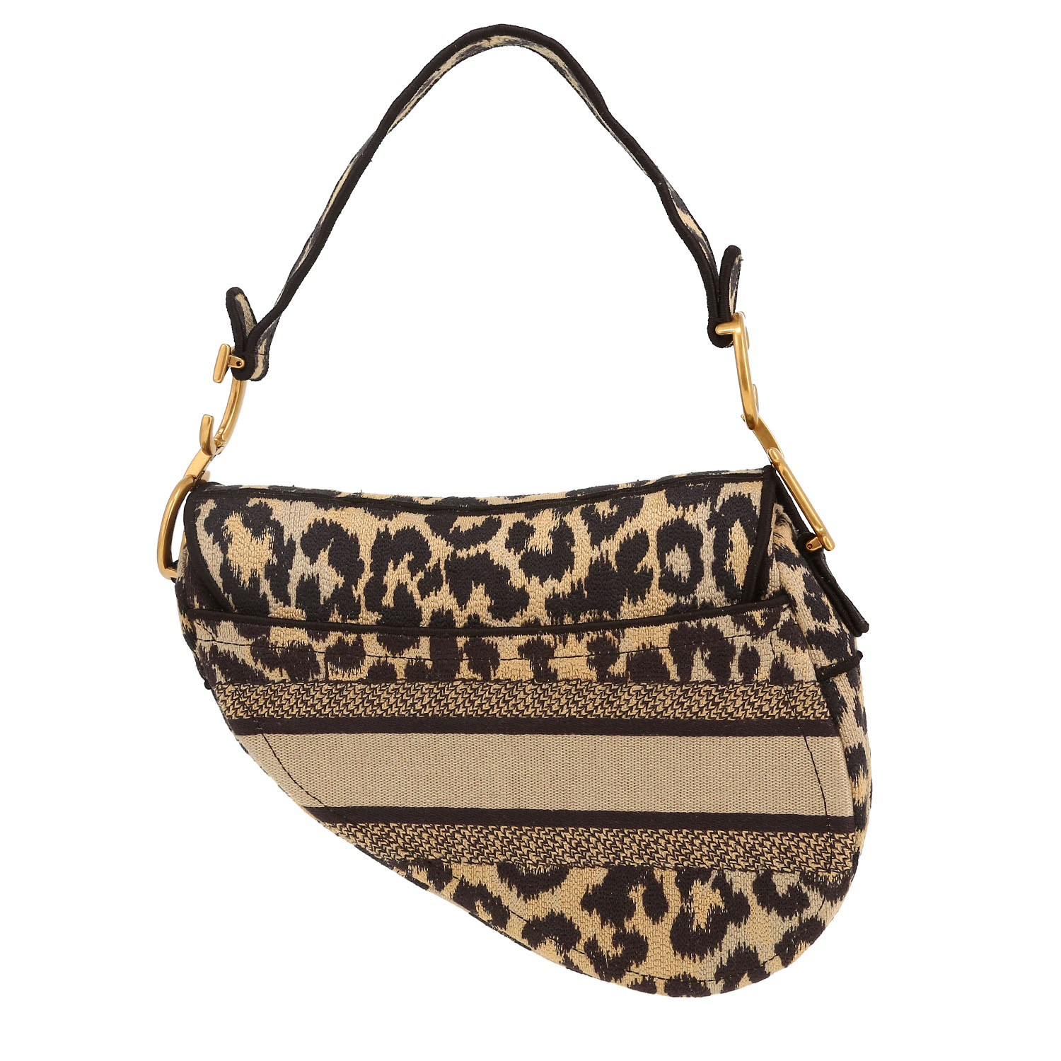 Dior Saddle handbag in beige and black canvas1:1High-quality replica