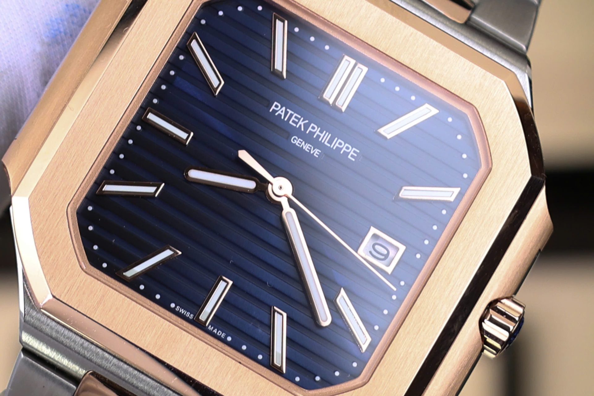 Patek Philippe Cubitus 5821 Demi Rose Gold Replica 11 Watch Dial Blue 45mm - Top club