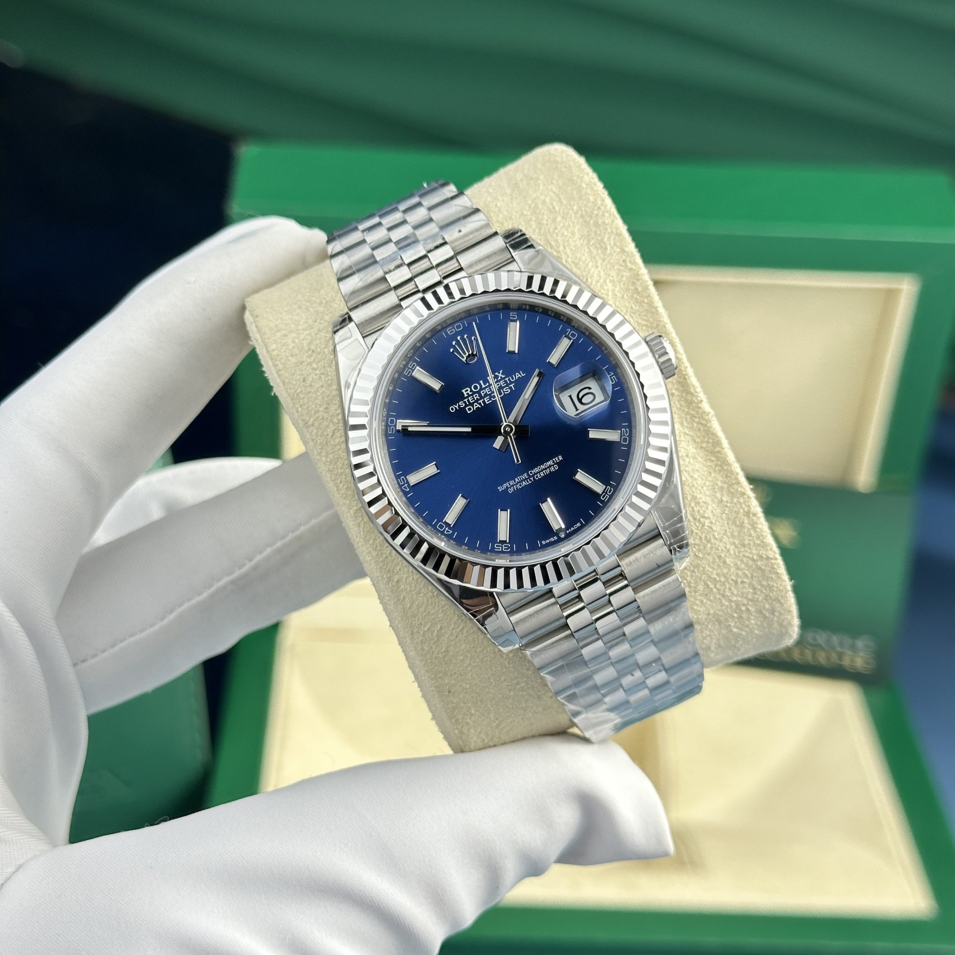 Rolex Replica Watches Replica 11 DateJust 126334 Blue Dial VS Factory 41mm - Elite Watch Atelier