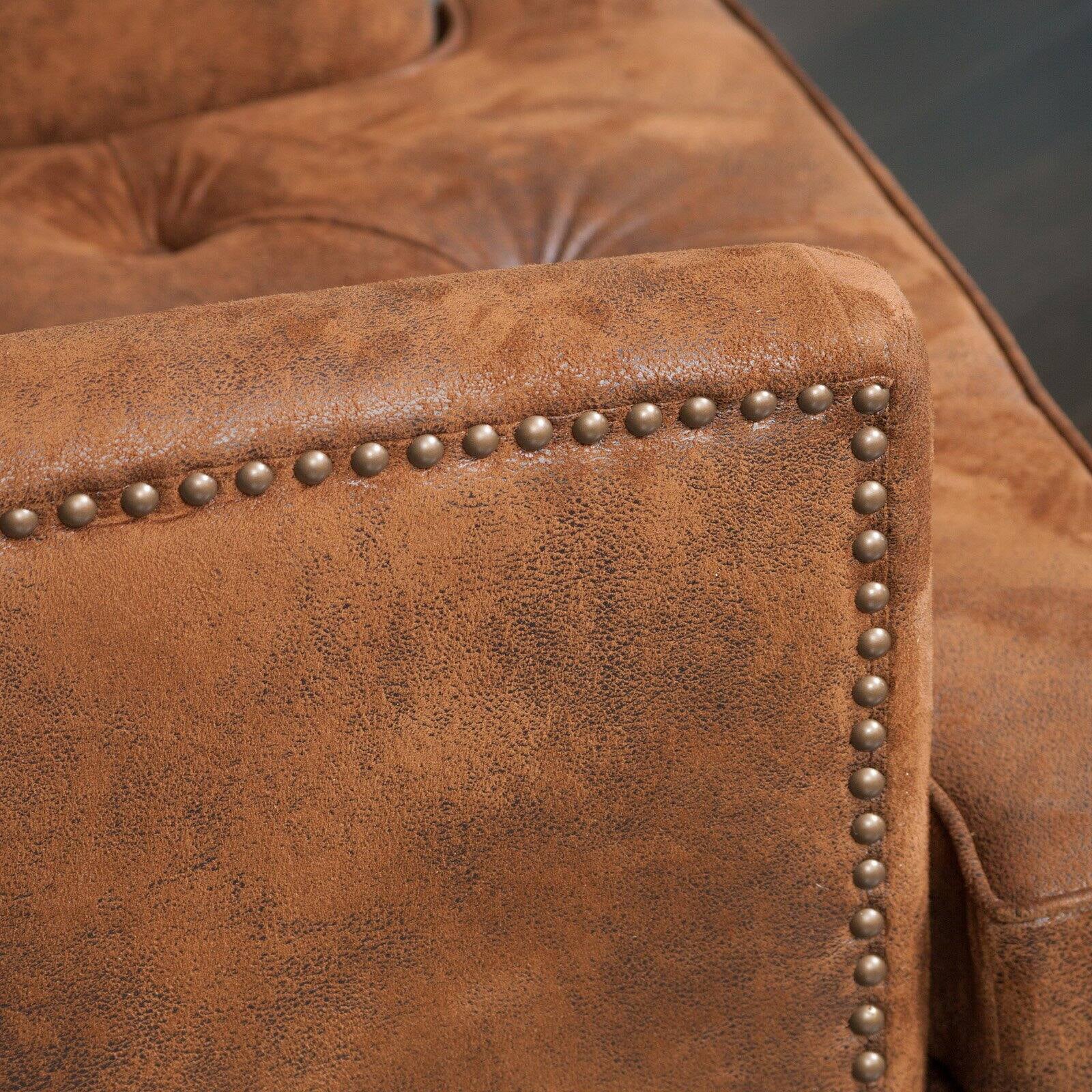 Madene Tufted Back Fabric Club Chair - Image 3